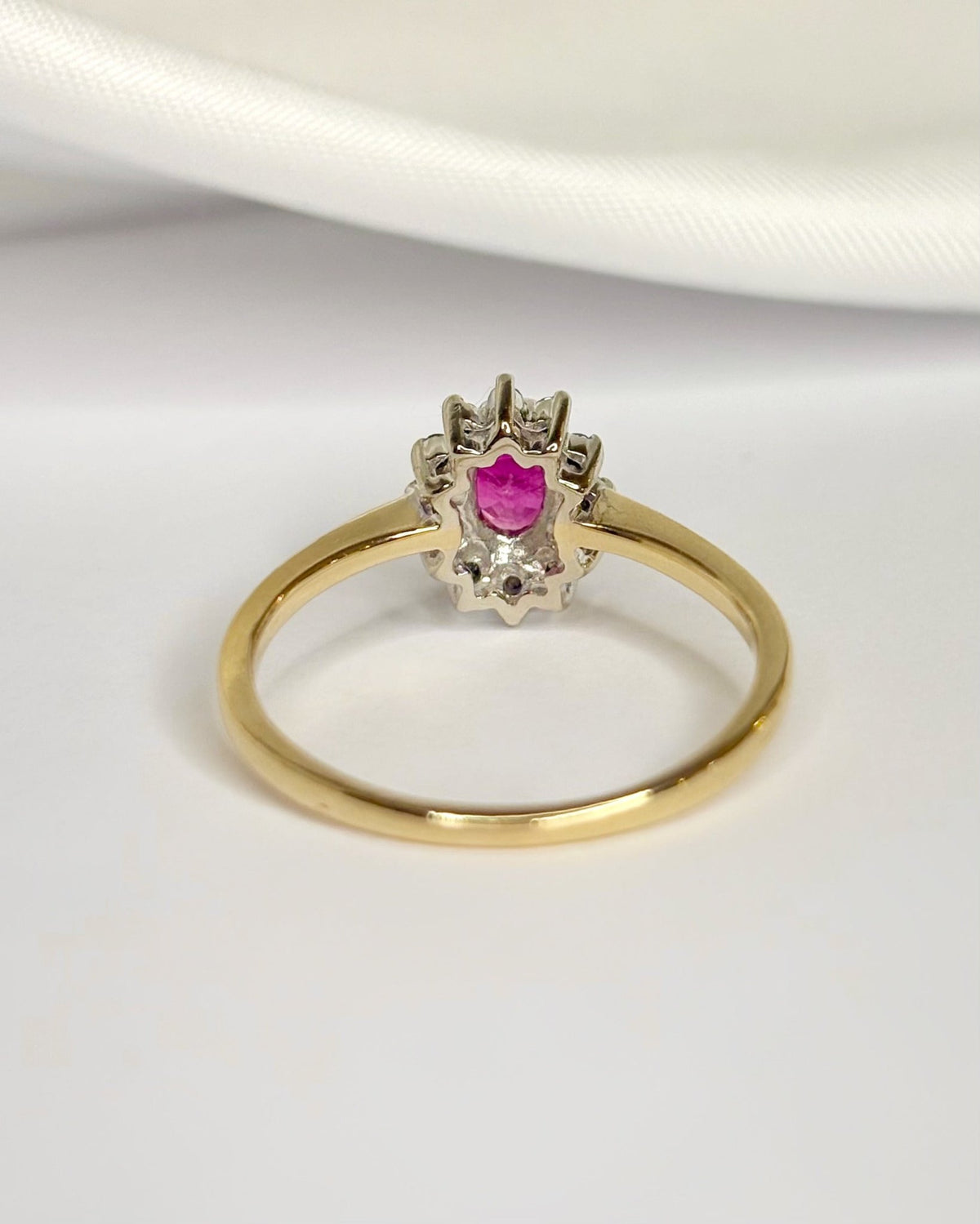 Bague Marguerite Rubis 0.50 carat & Diamants "Eve" - Elliade Paris