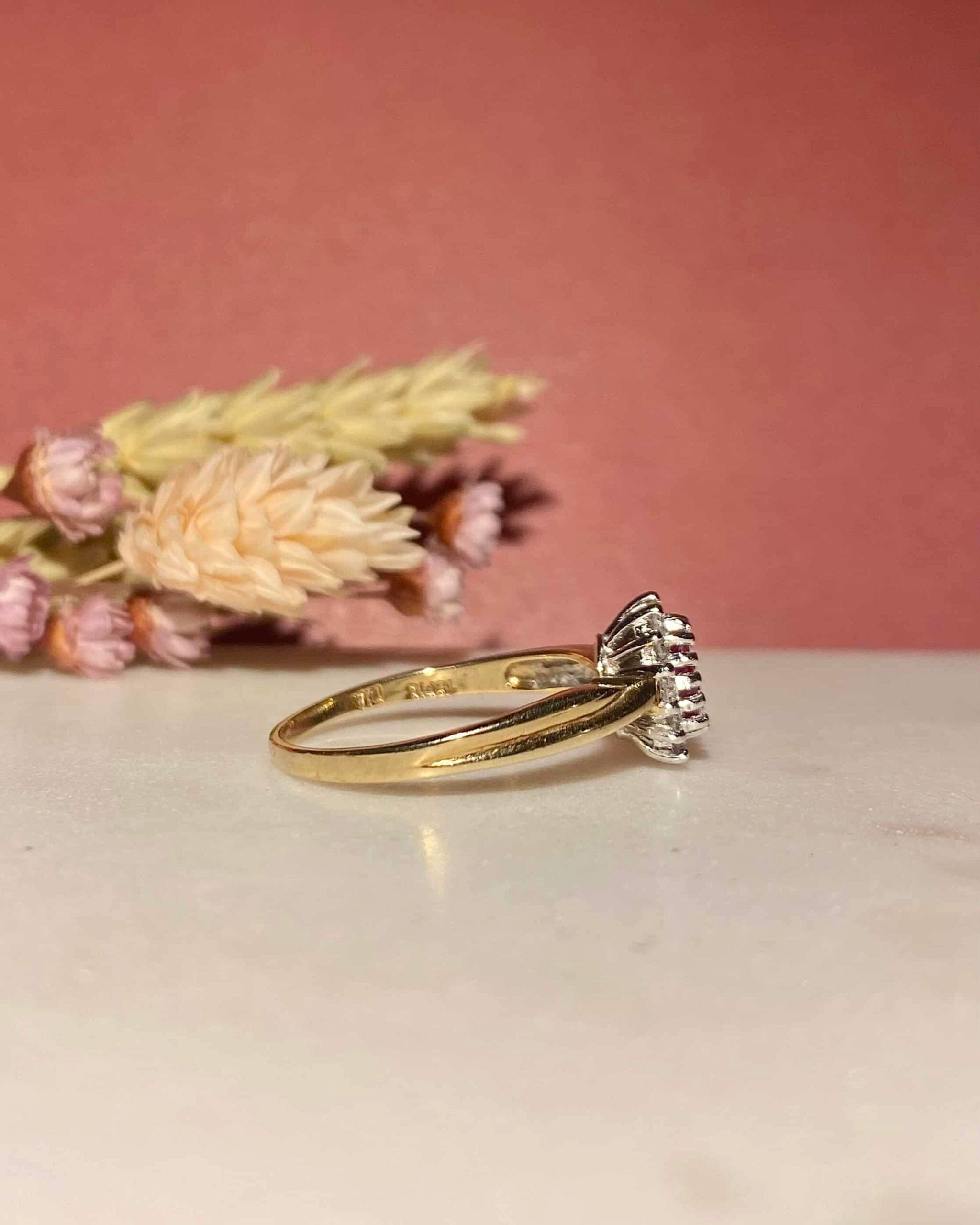 Bague Marguerite Rubis & Diamants "Tori" - Elliade Paris