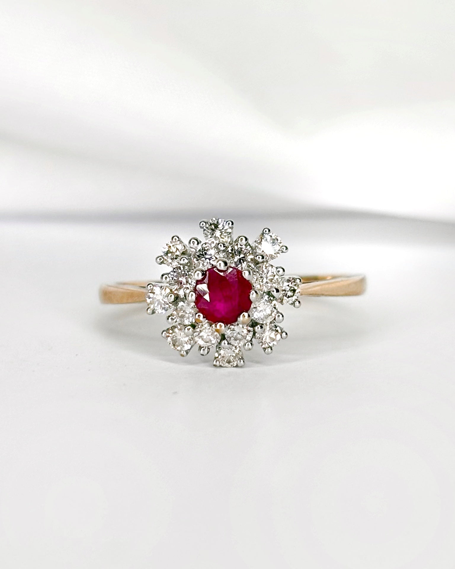 Bague Marguerite Rubis & Diamants "Célia" - Elliade Paris