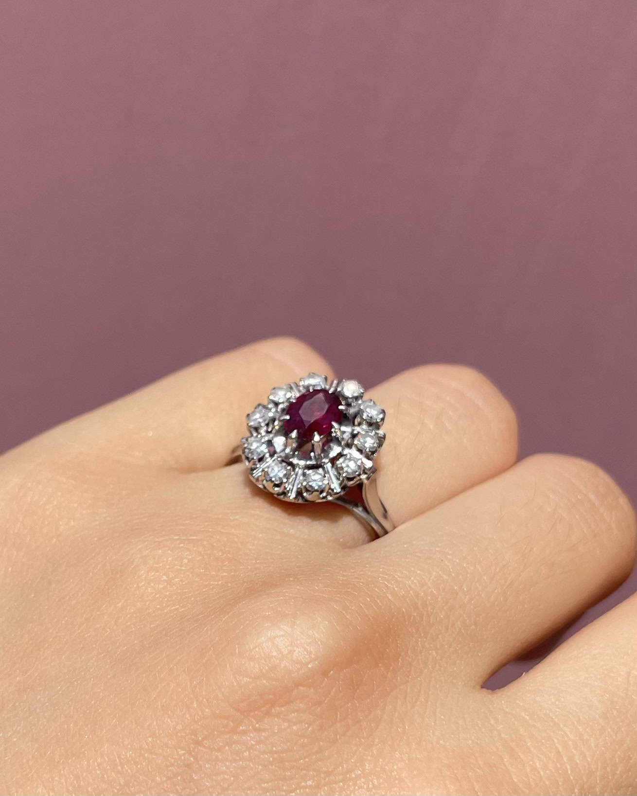 Bague Marguerite Rubis & Diamants "Chiara" - Elliade Paris