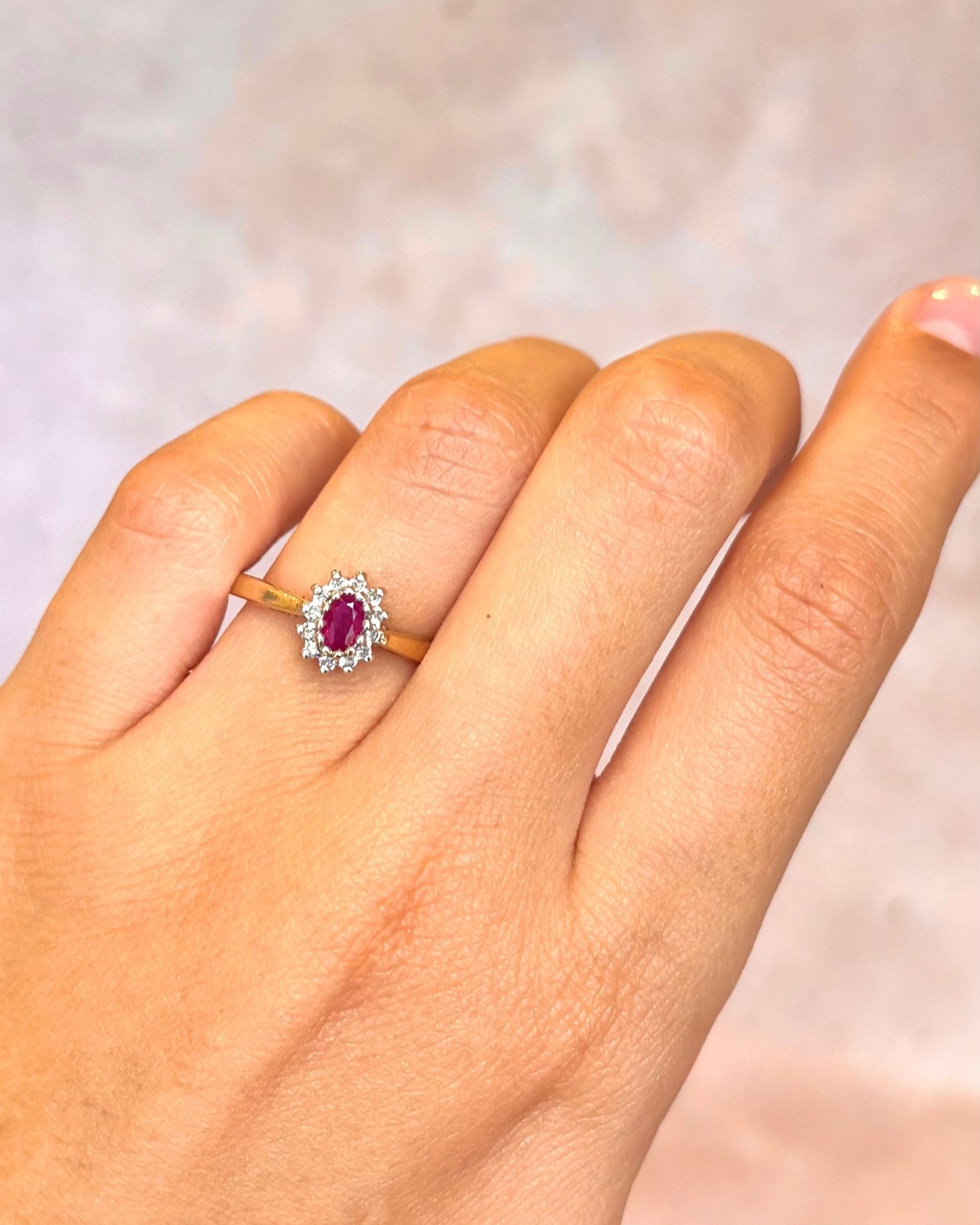 Bague Marguerite Rubis & Diamants "Liane" - Elliade Paris