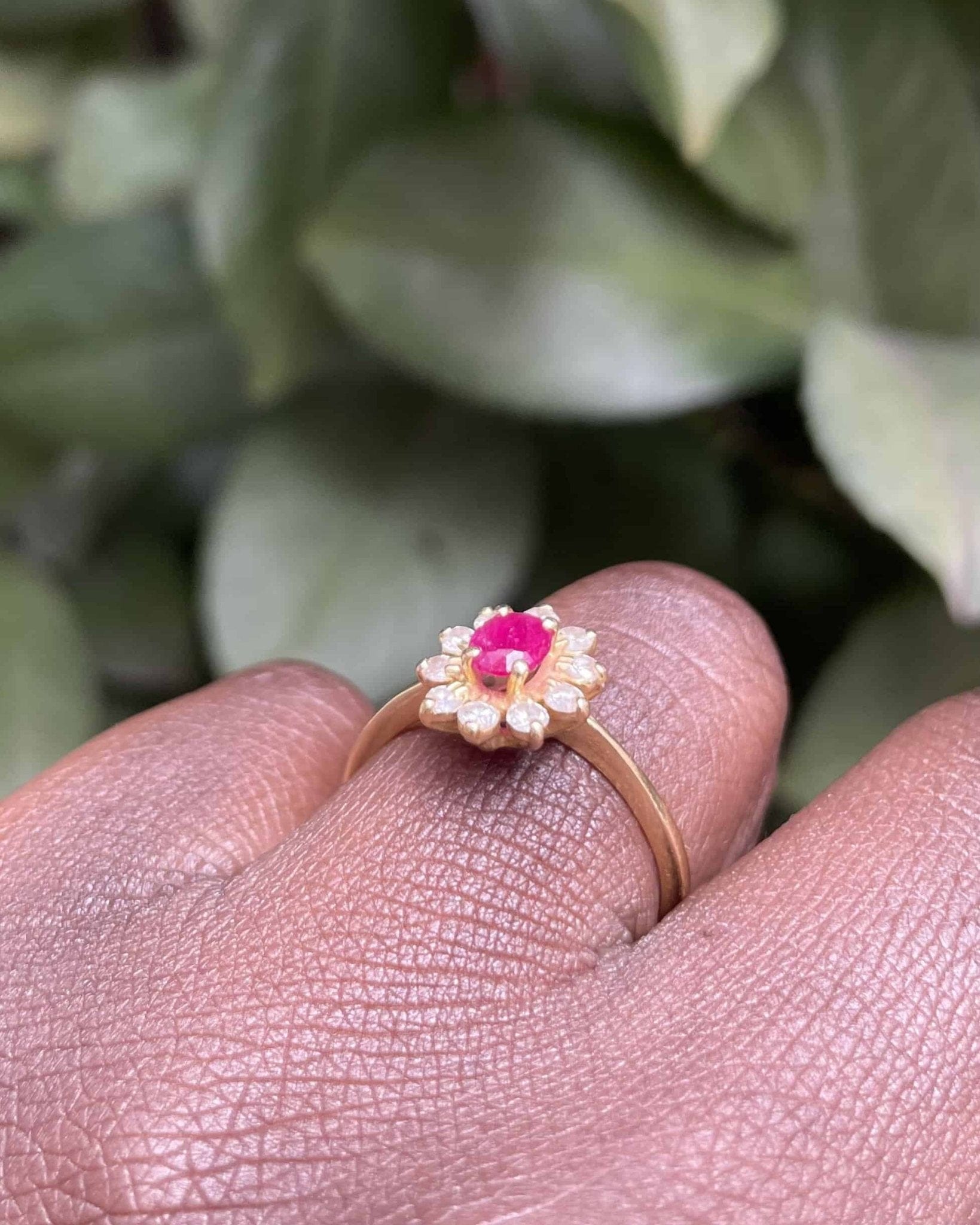 Bague Marguerite Rubis & Diamants "Lya" - Elliade Paris