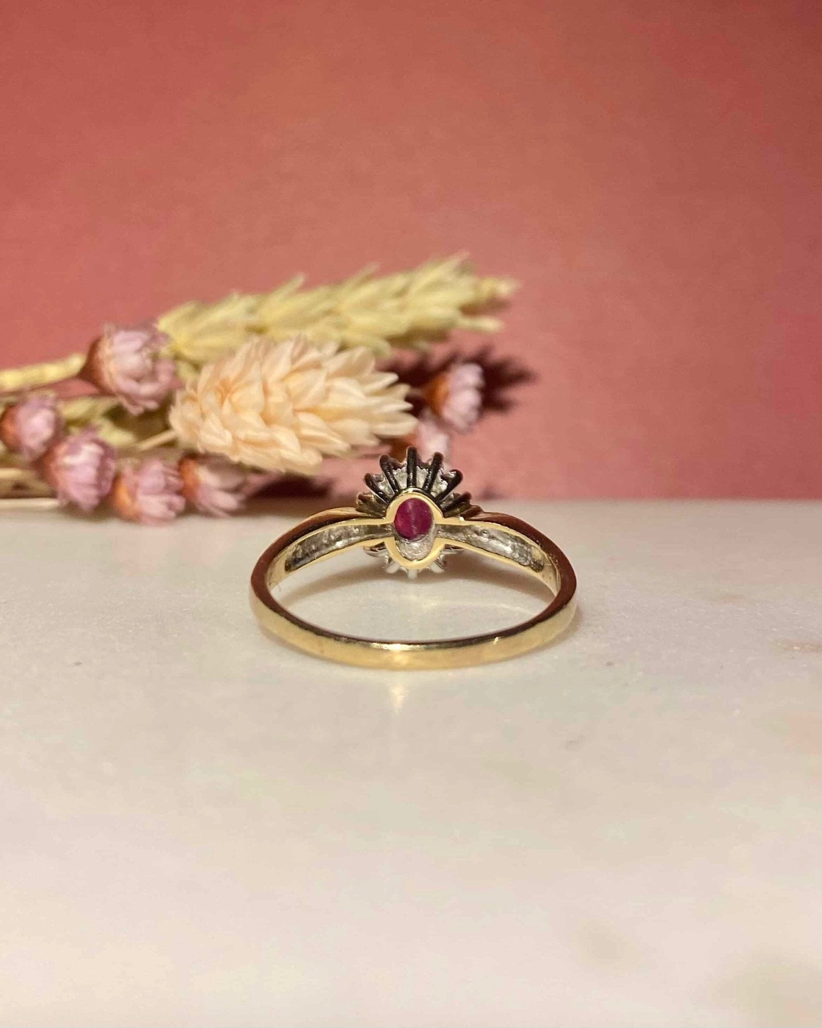 Bague Marguerite Rubis & Diamants "Tori" - Elliade Paris
