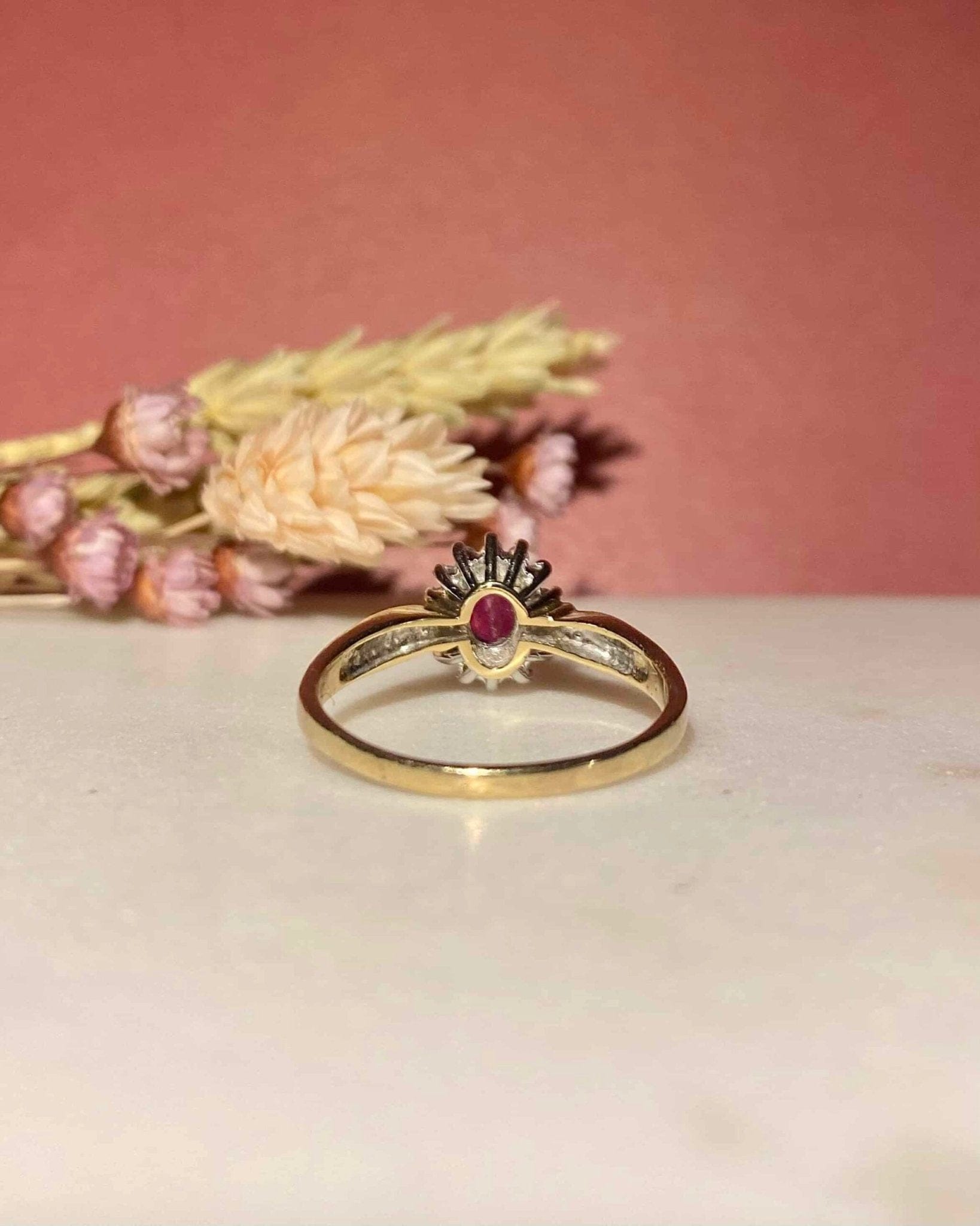 Bague Marguerite Rubis & Diamants "Tori" - Elliade Paris
