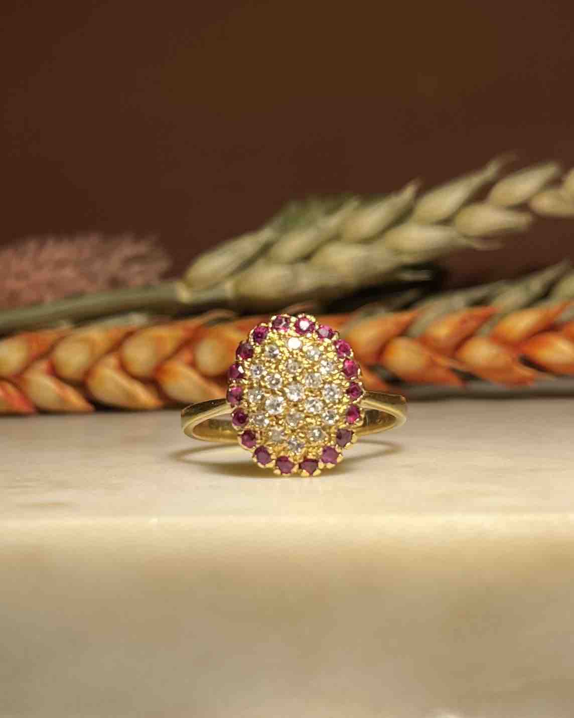 Bague Marguerite Rubis & Diamants "Torvi" - Elliade Paris