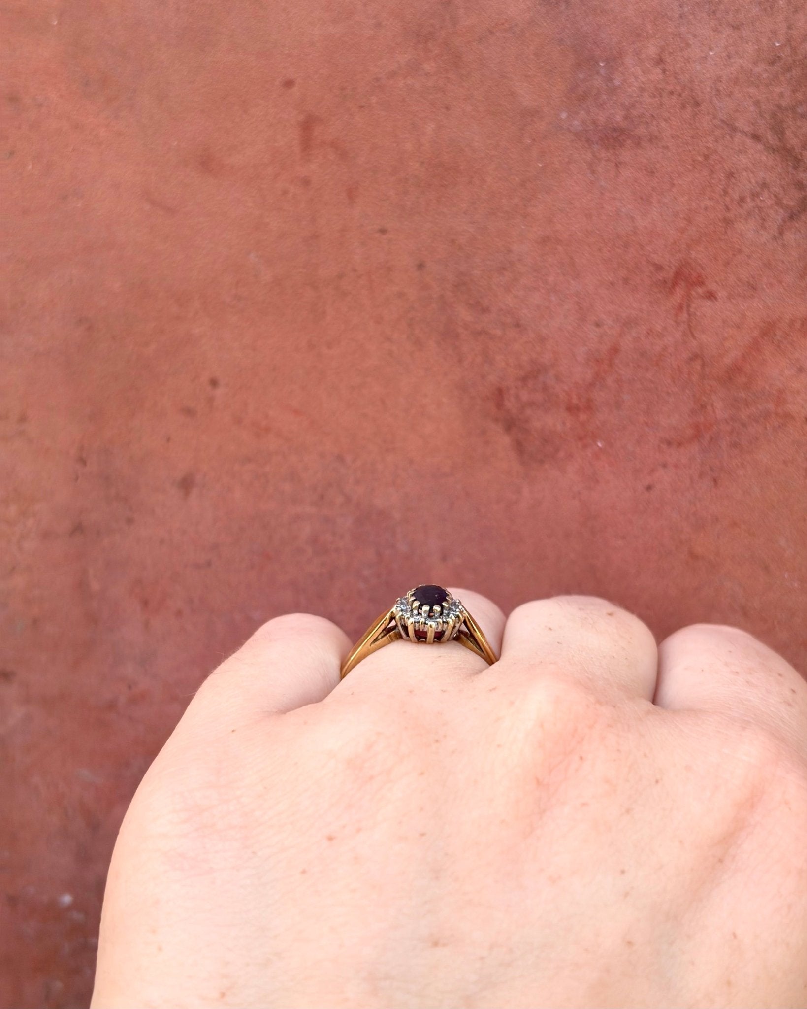 Bague Marguerite Saphir 0.35 carat & Diamants "Gisèle" - Elliade Paris