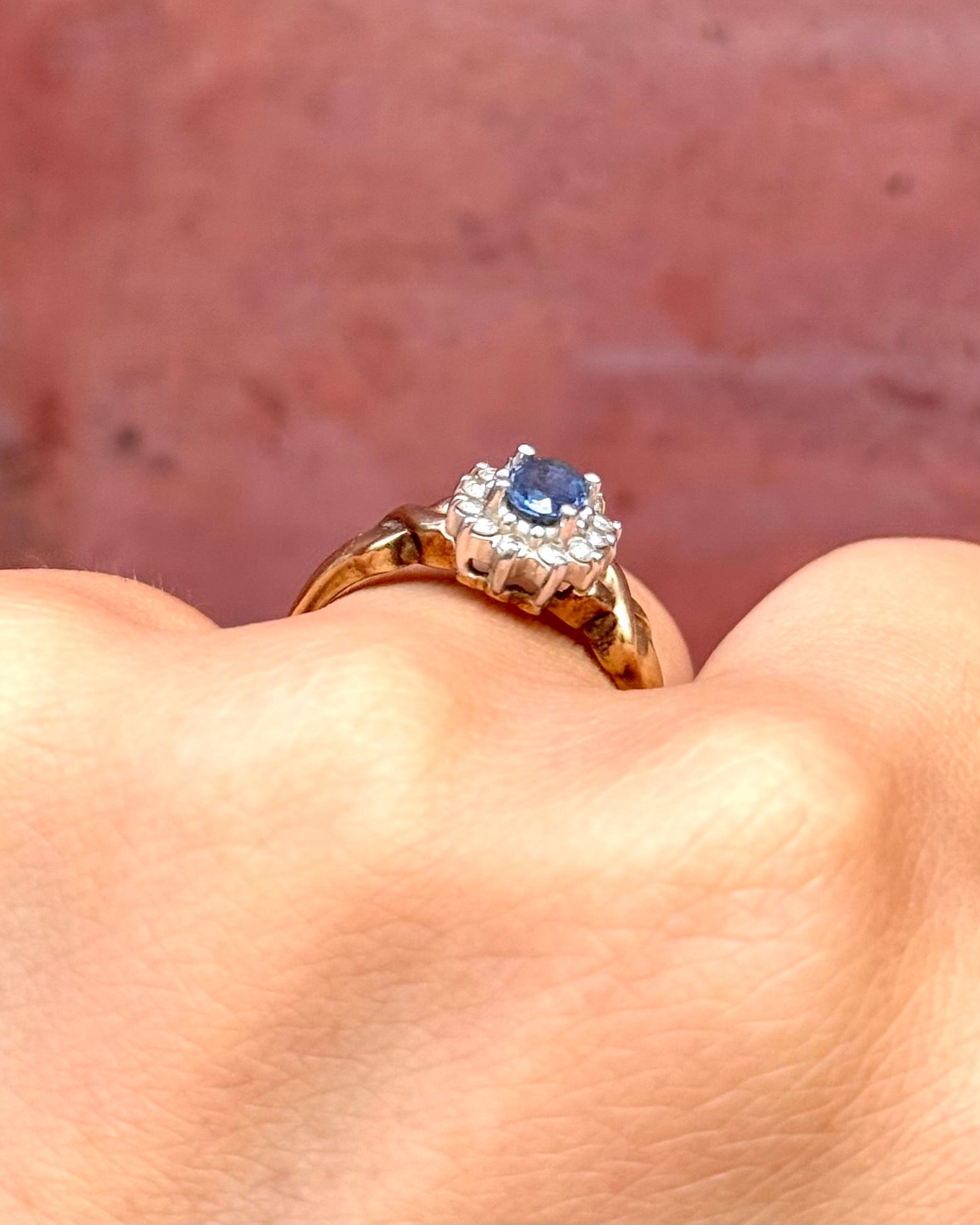 Bague Marguerite Saphir 0.55 carat & Diamants "Sonia" - Elliade Paris
