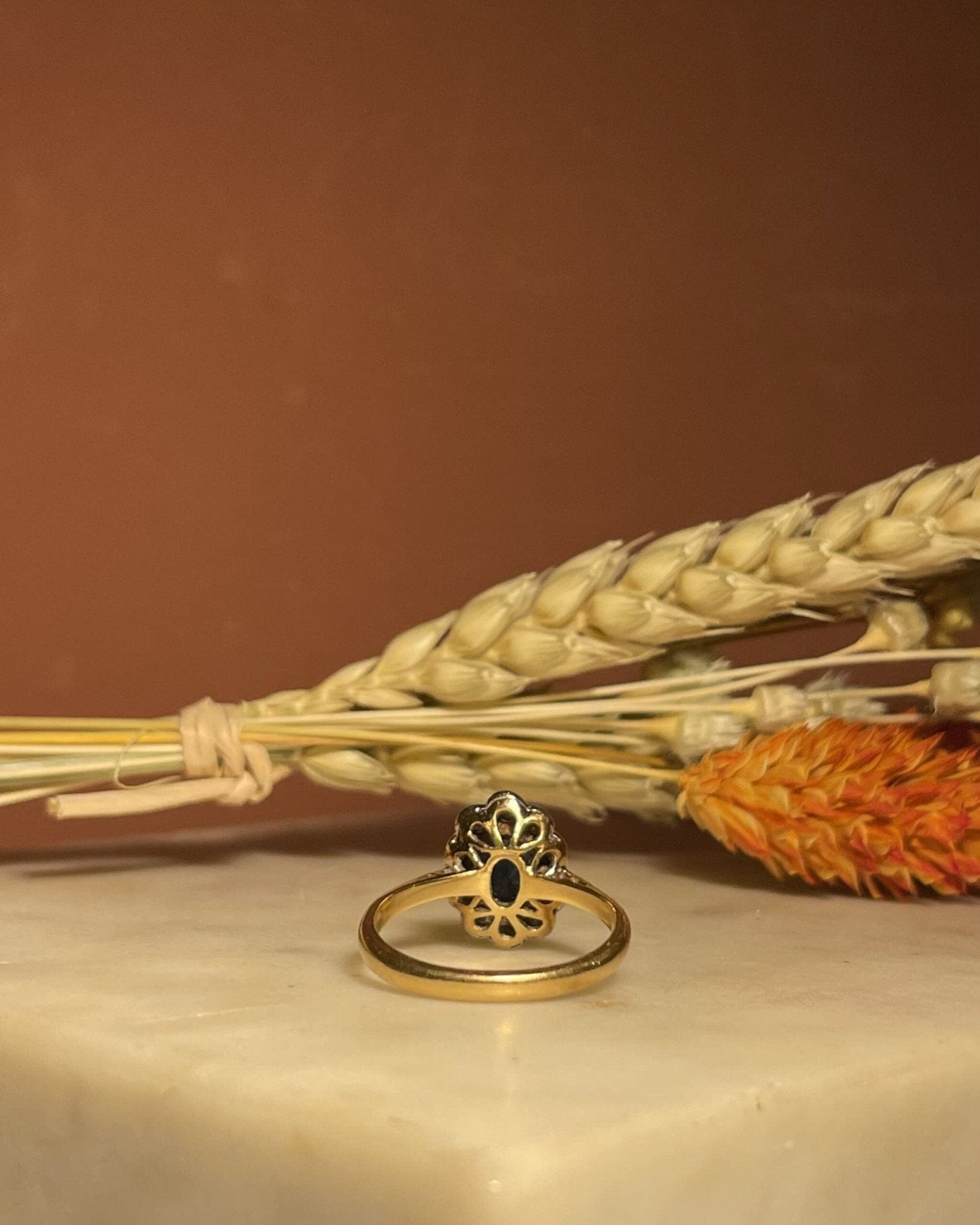 Bague Marguerite Saphir 1 carat & Diamants "Milene" - Elliade Paris