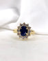 Bague Marguerite Saphir 1.32 carat & 12 Diamants "Samina" - Elliade Paris