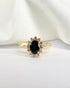 Bague Marguerite Saphir 1.35 ct & 12 Diamants "Yolaine" - Elliade Paris