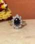 Bague Marguerite Saphir 1.60 carats & Diamants "Kaya" - Elliade Paris