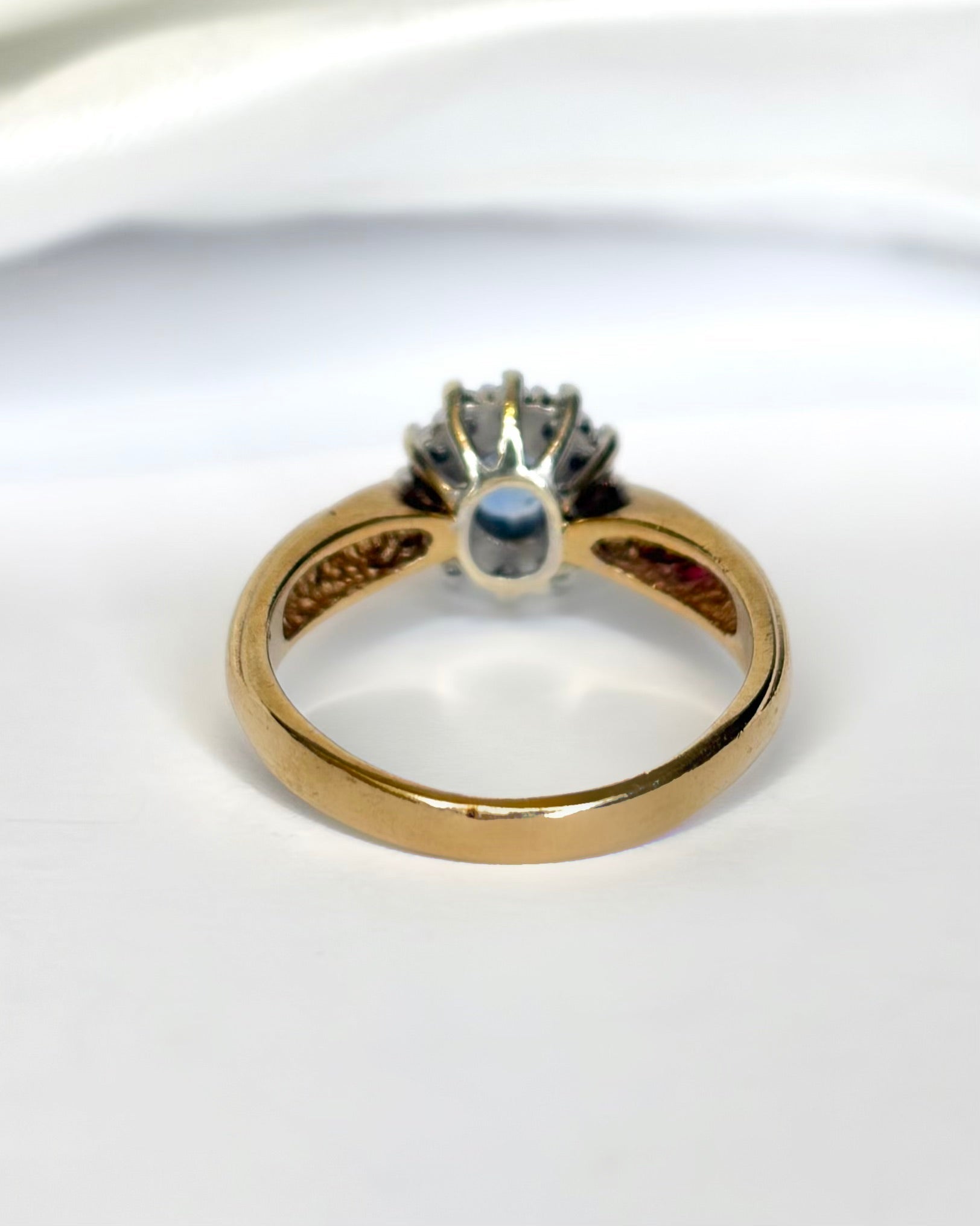 Bague Marguerite Saphir Cornflower 0.50 ct & Diamants "Lisa" - Elliade Paris