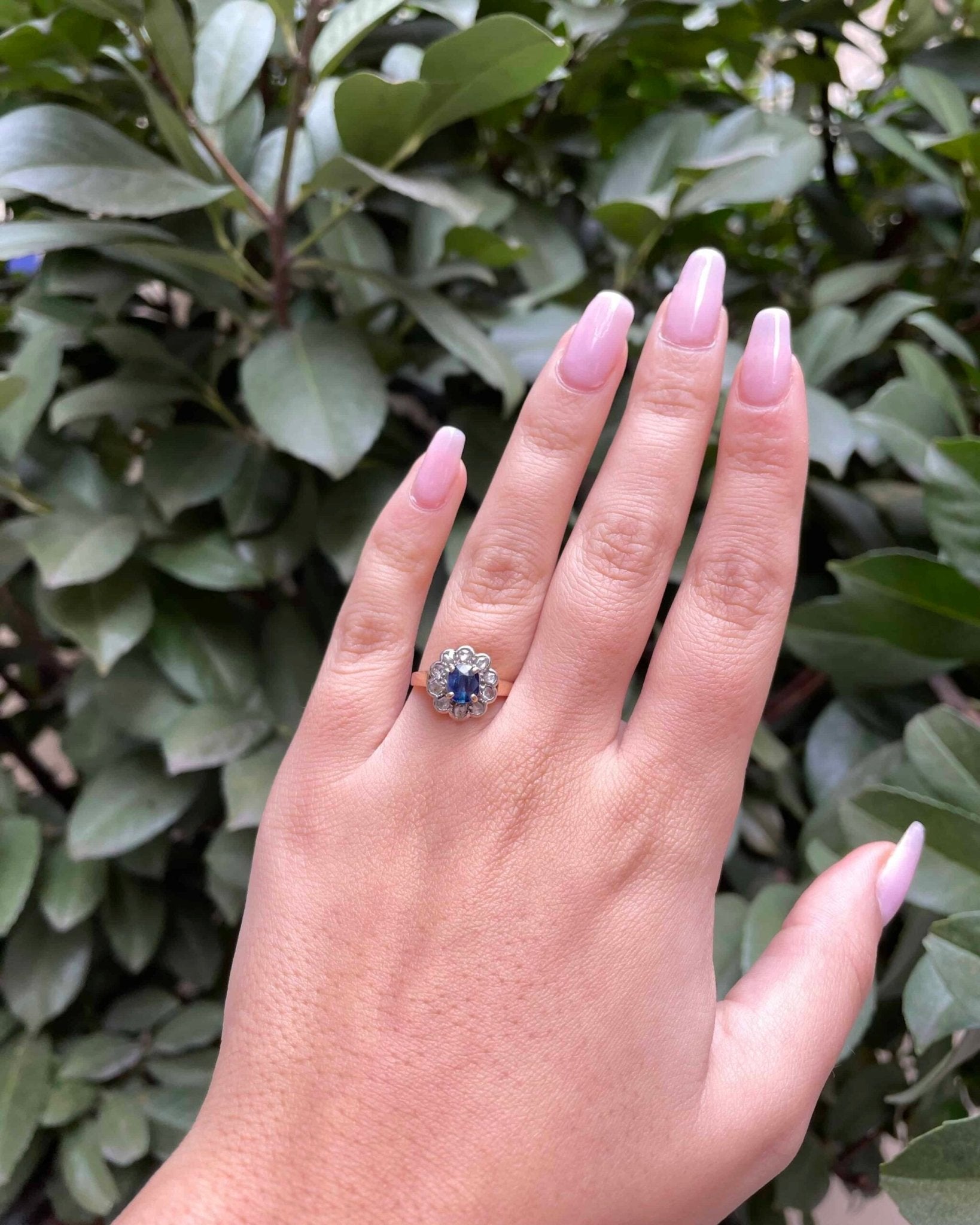 Bague Marguerite Saphir & Diamants "Aida" - Elliade Paris