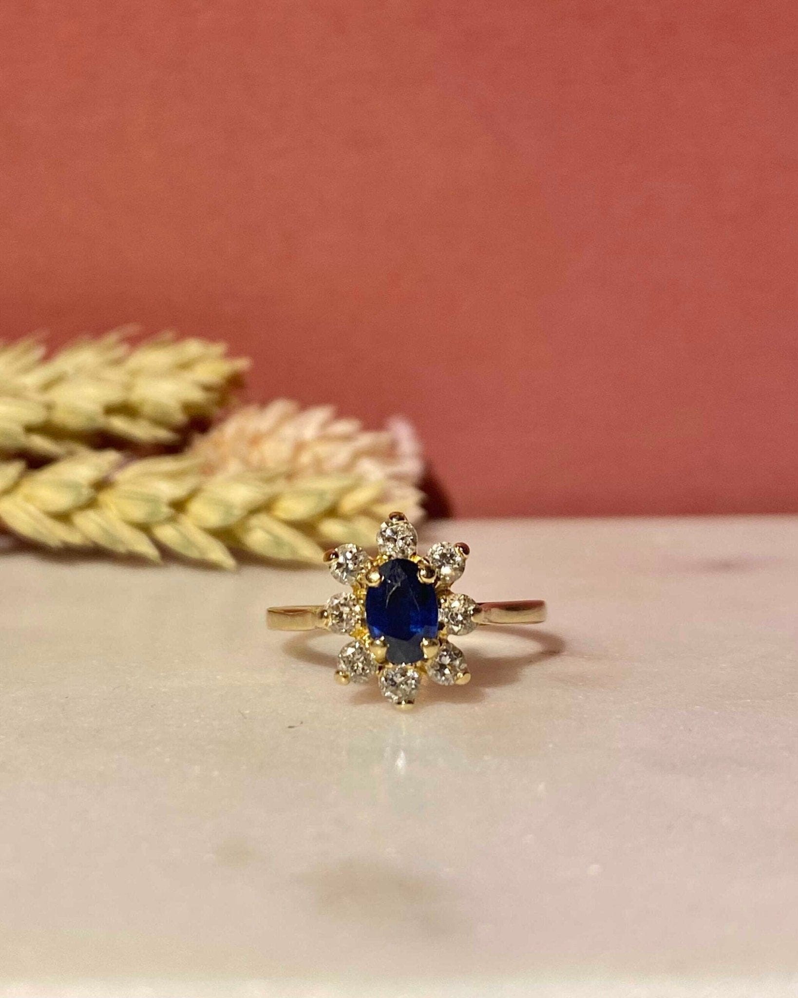Bague Marguerite Saphir & Diamants "Aina" - Elliade Paris