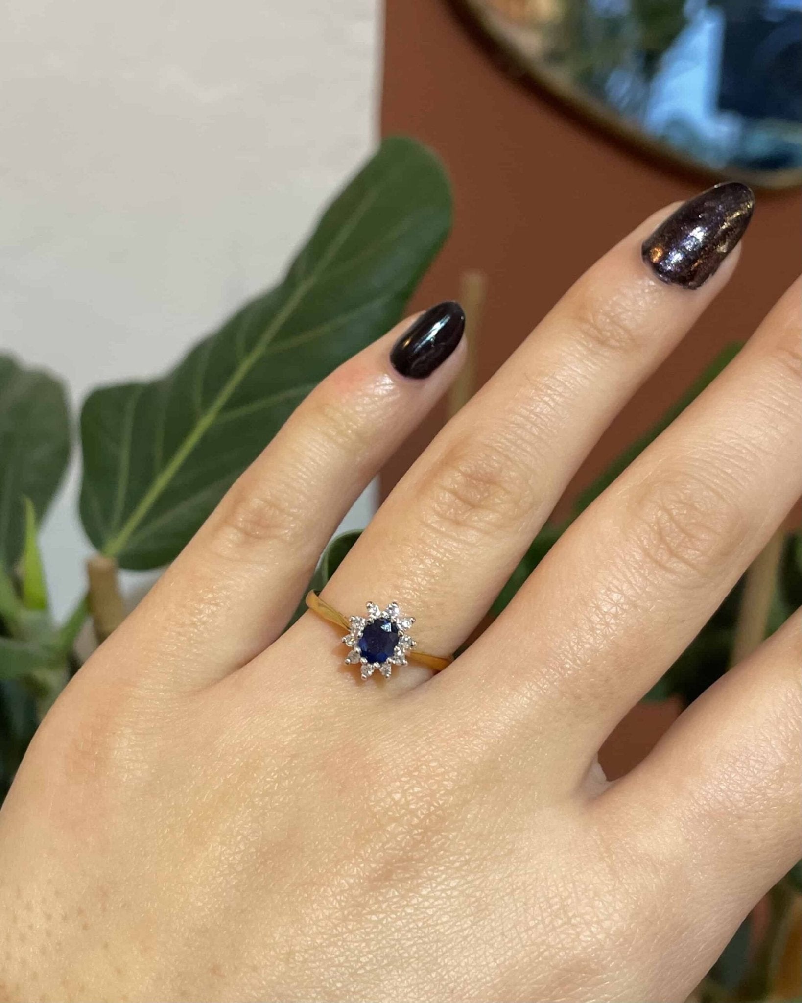 Bague Marguerite Saphir & Diamants "Antonella" - Elliade Paris