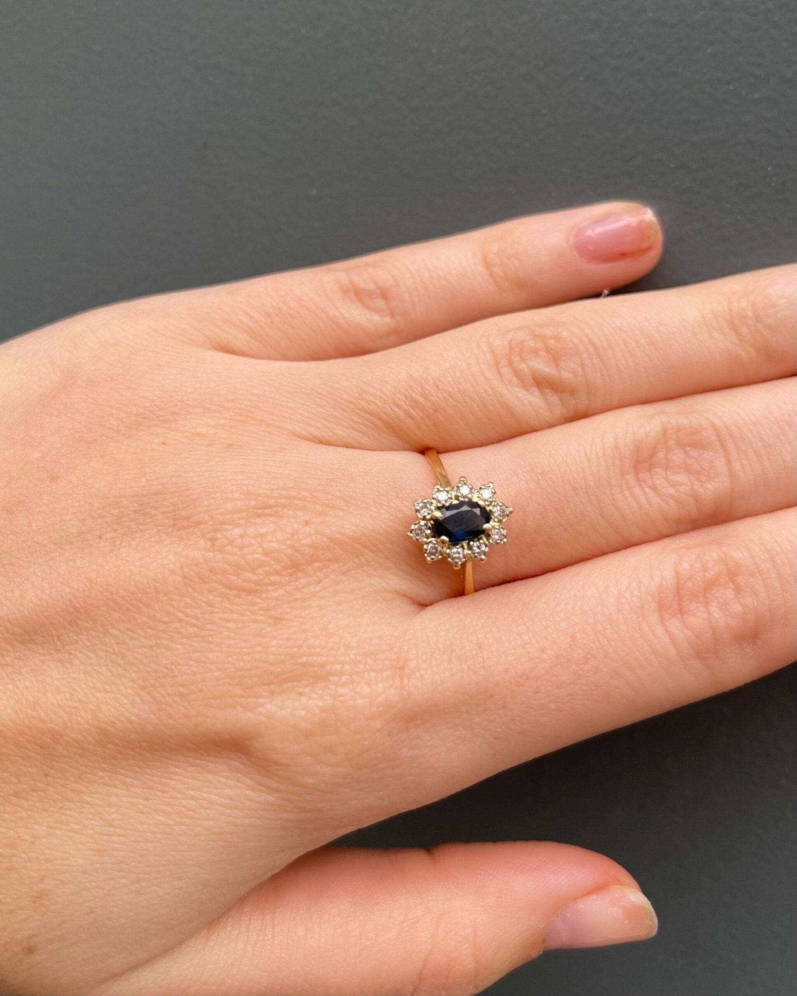 Bague Marguerite Saphir & Diamants "Christiane" - Elliade Paris