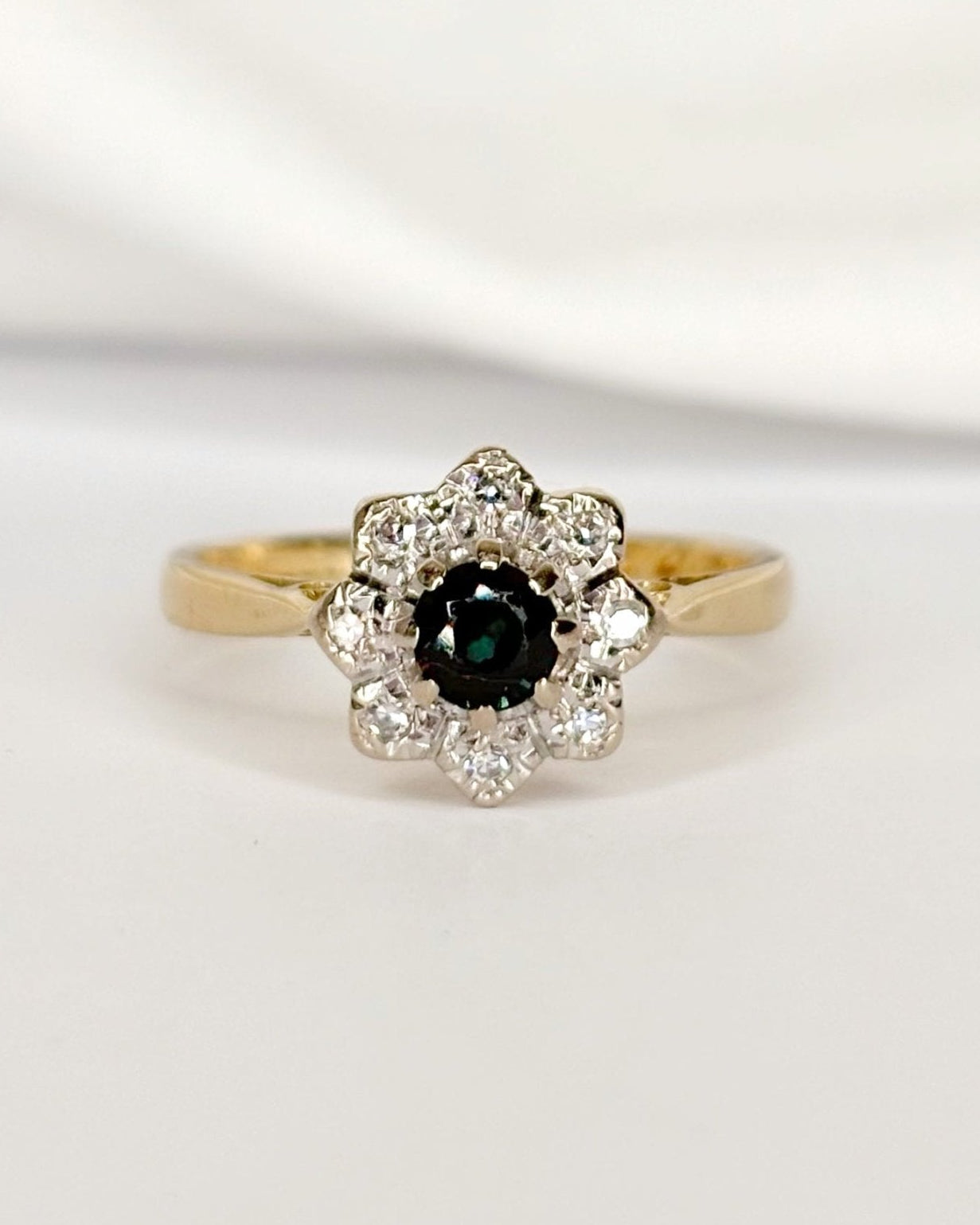 Bague Marguerite Saphir & Diamants "Cybèle" - Elliade Paris