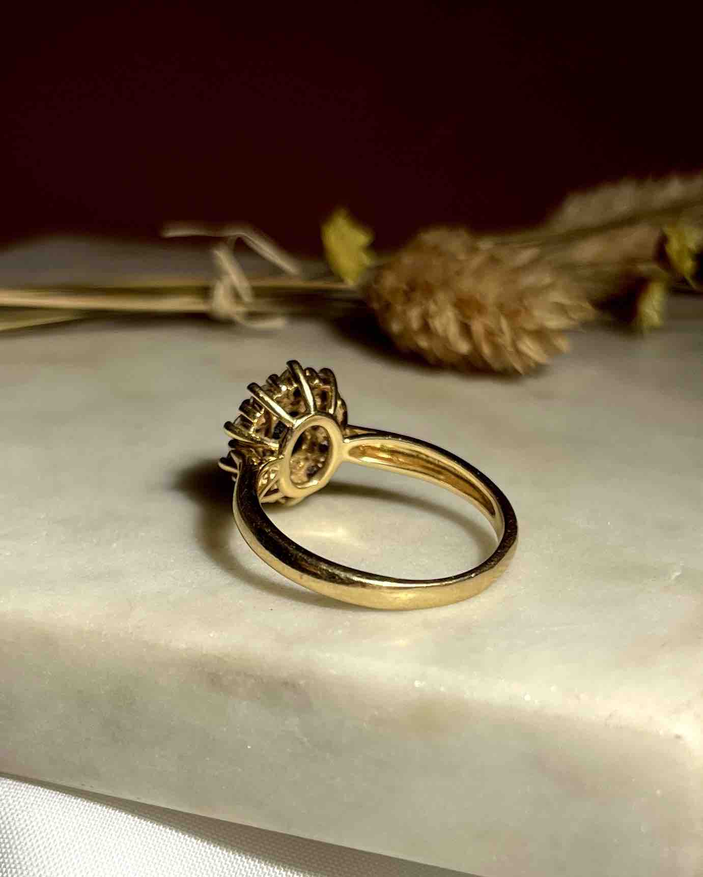 Bague Marguerite Saphir & Diamants "Déa" - Elliade Paris