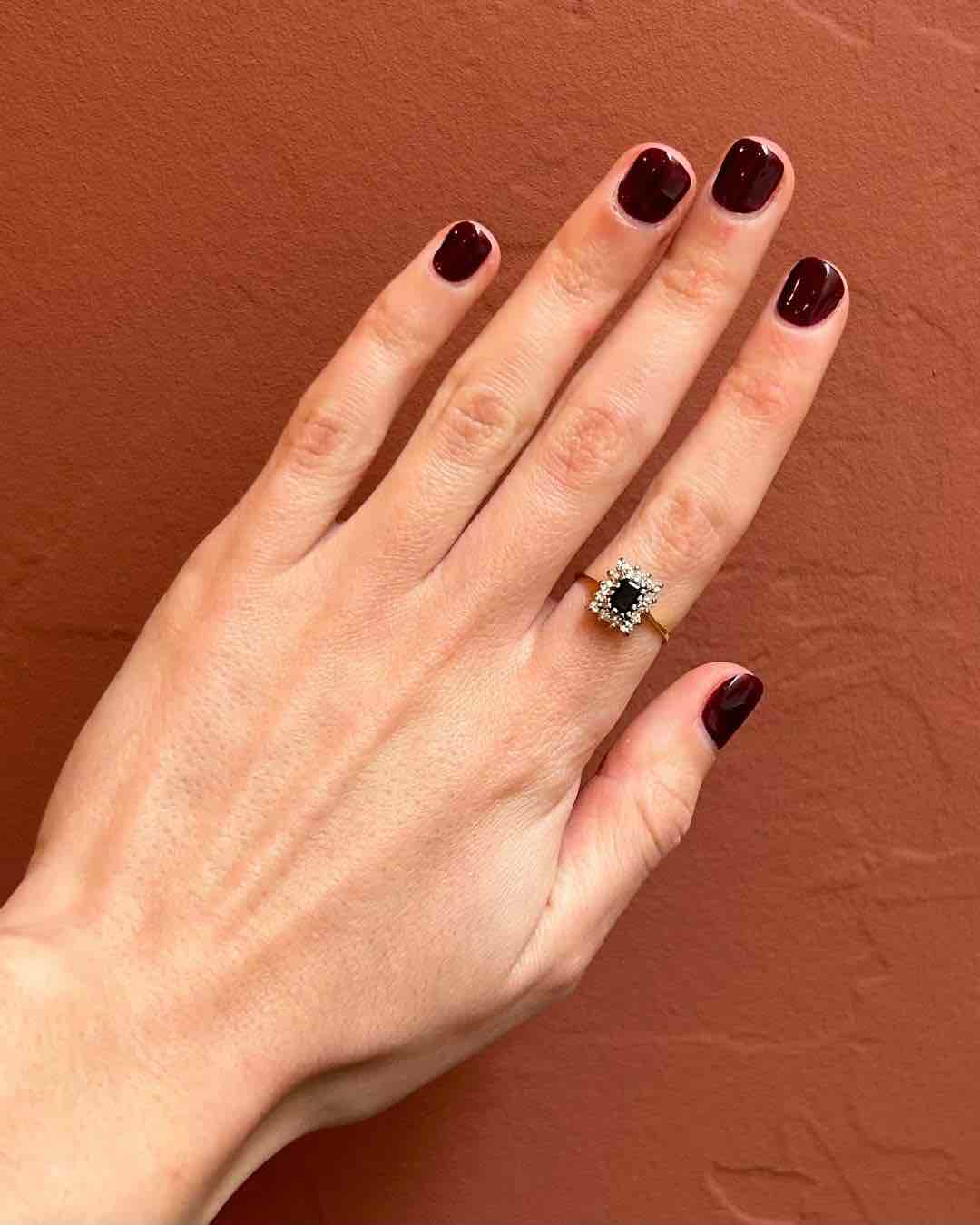 Bague Marguerite Saphir & Diamants "Elisa" - Elliade Paris