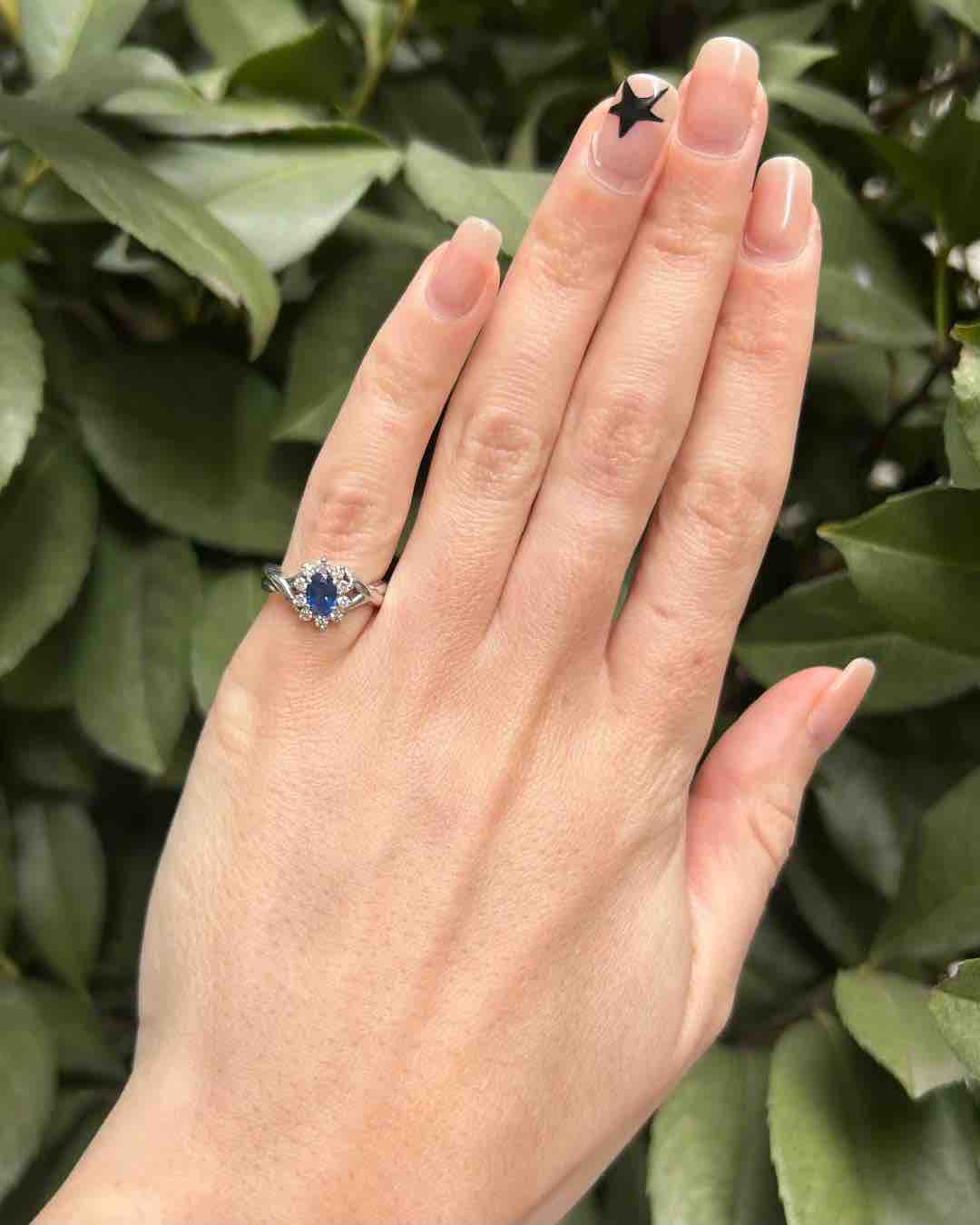 Bague Marguerite Saphir & Diamants "Elissa" - Elliade Paris