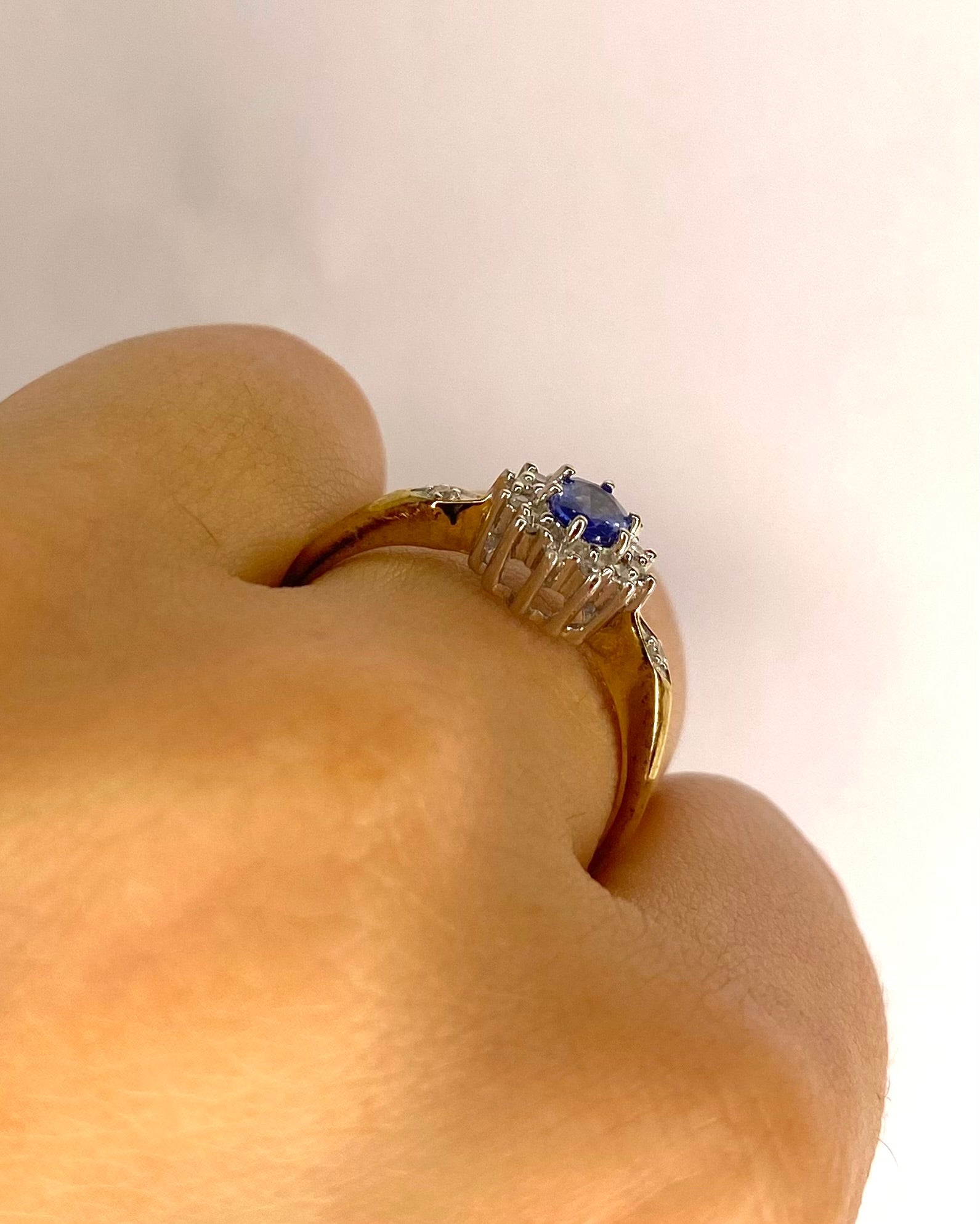 Bague Marguerite Saphir & Diamants "Esma" - Elliade Paris