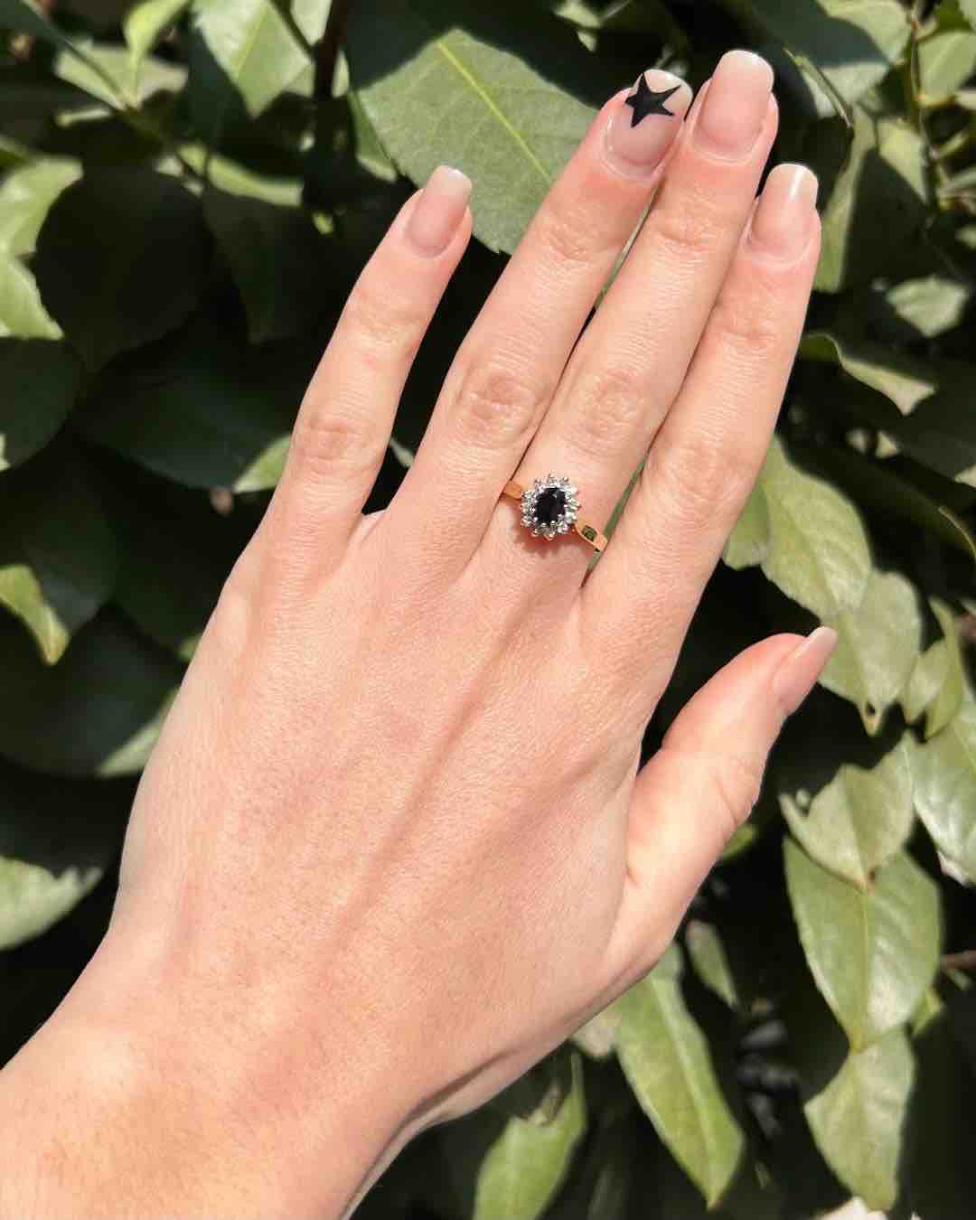 Bague Marguerite Saphir & Diamants "Justine" - Elliade Paris