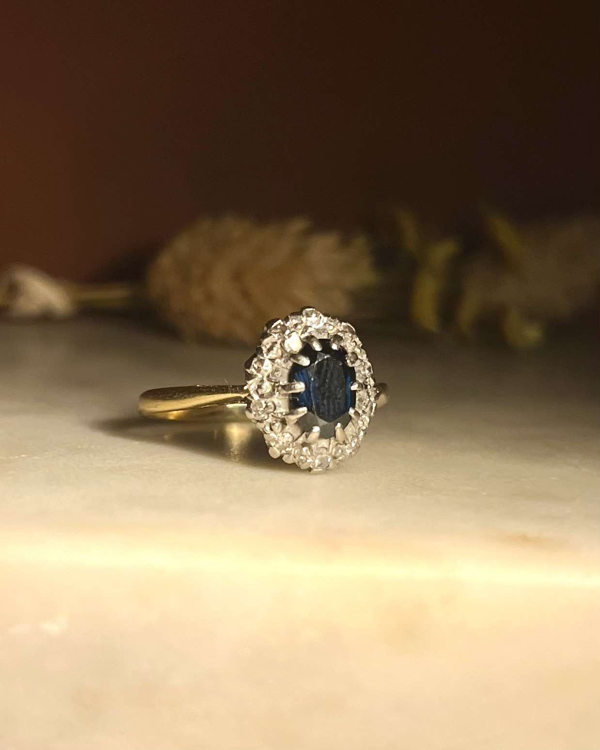 Bague Marguerite Saphir & Diamants "Lizie" - Elliade Paris