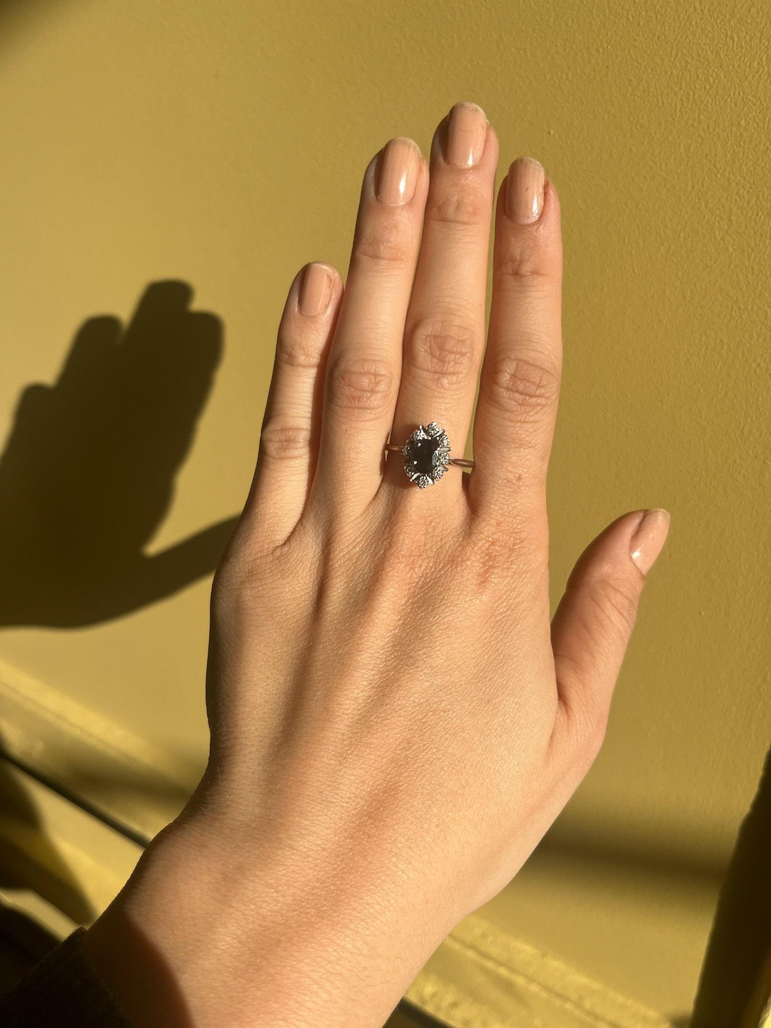 Bague Marguerite Saphir & Diamants "Lylia" - Elliade Paris