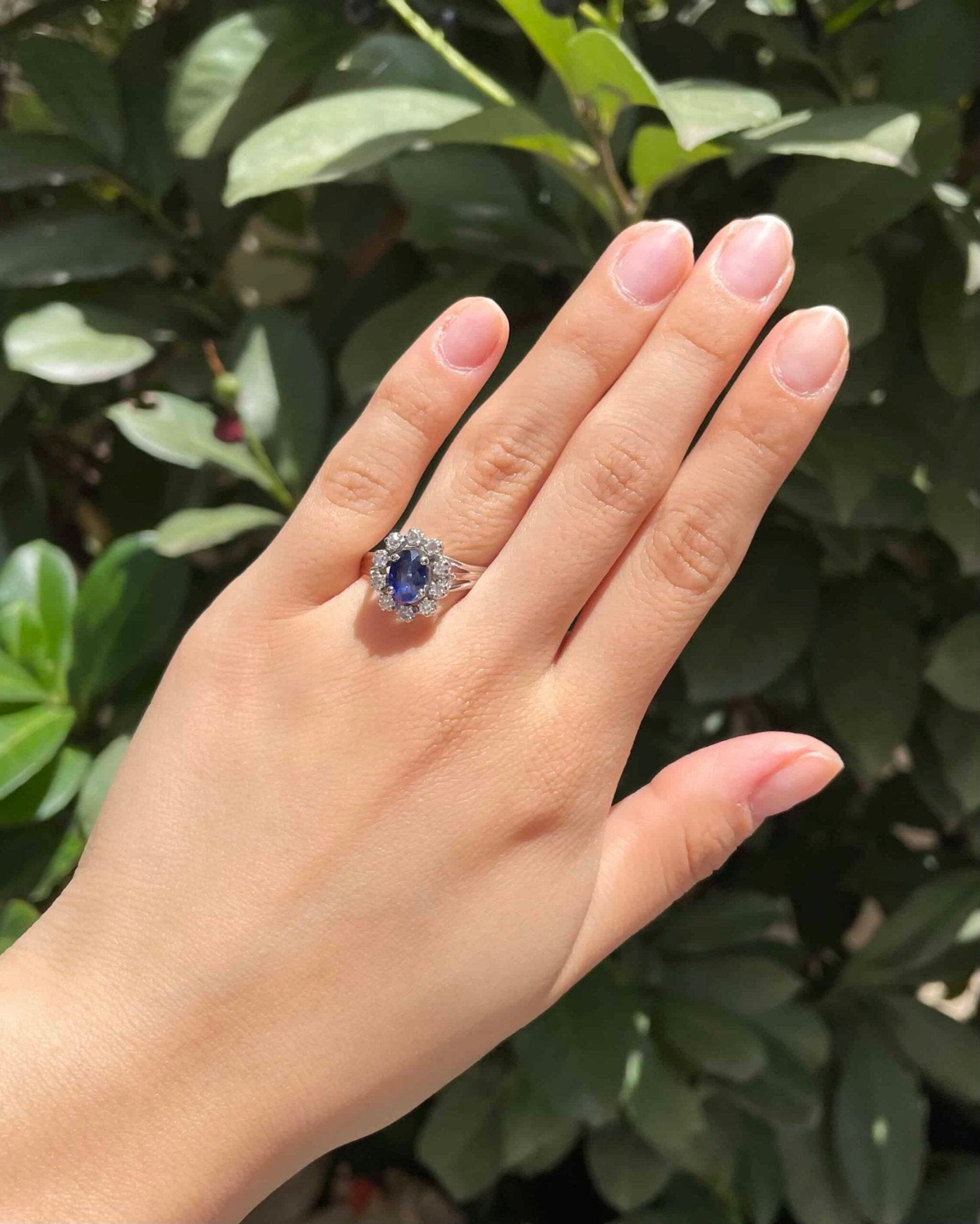 Bague Marguerite Saphir & Diamants "Marina" - Elliade Paris