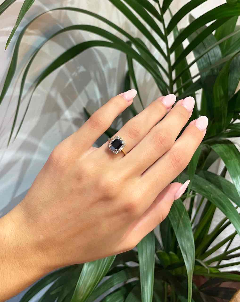Bague Marguerite Saphir & Diamants "Marlène" - Elliade Paris