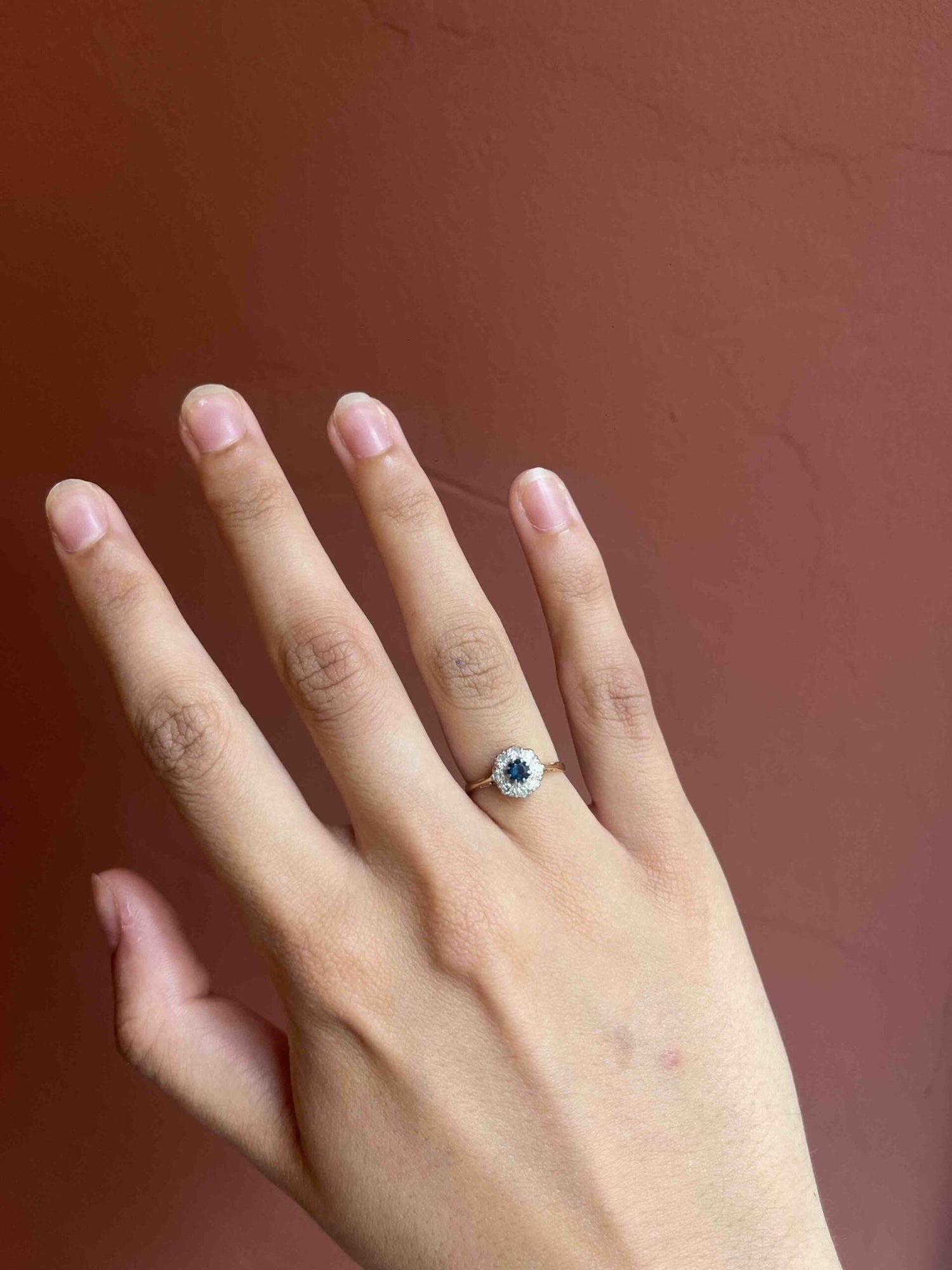 Bague Marguerite Saphir & Diamants "Moana" - Elliade Paris