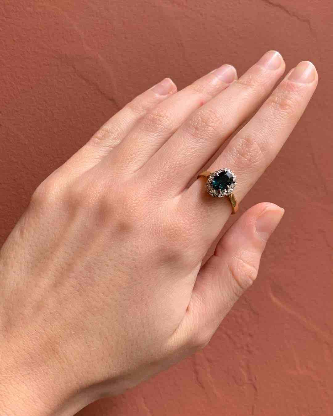 Bague Marguerite Saphir & Diamants "Moira" - Elliade Paris