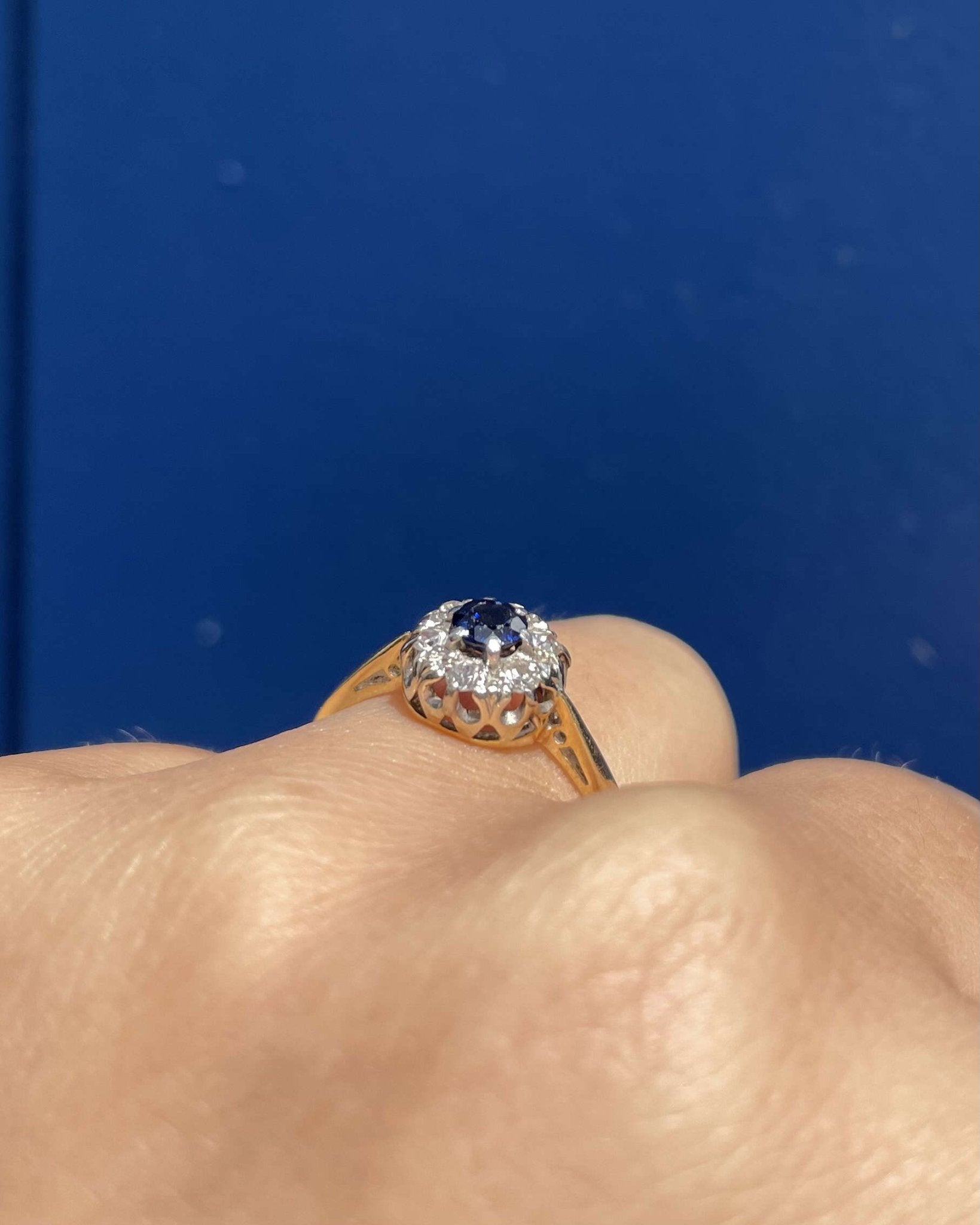 Bague Marguerite Saphir & Diamants "Nicola" - Elliade Paris