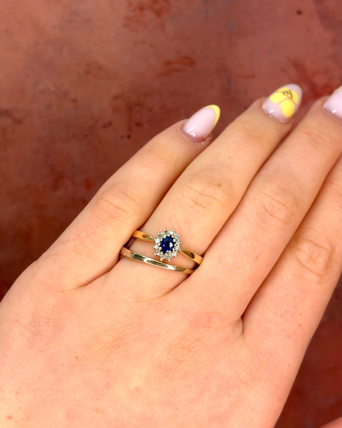 Bague Marguerite Saphir & Diamants "Nina" - Elliade Paris