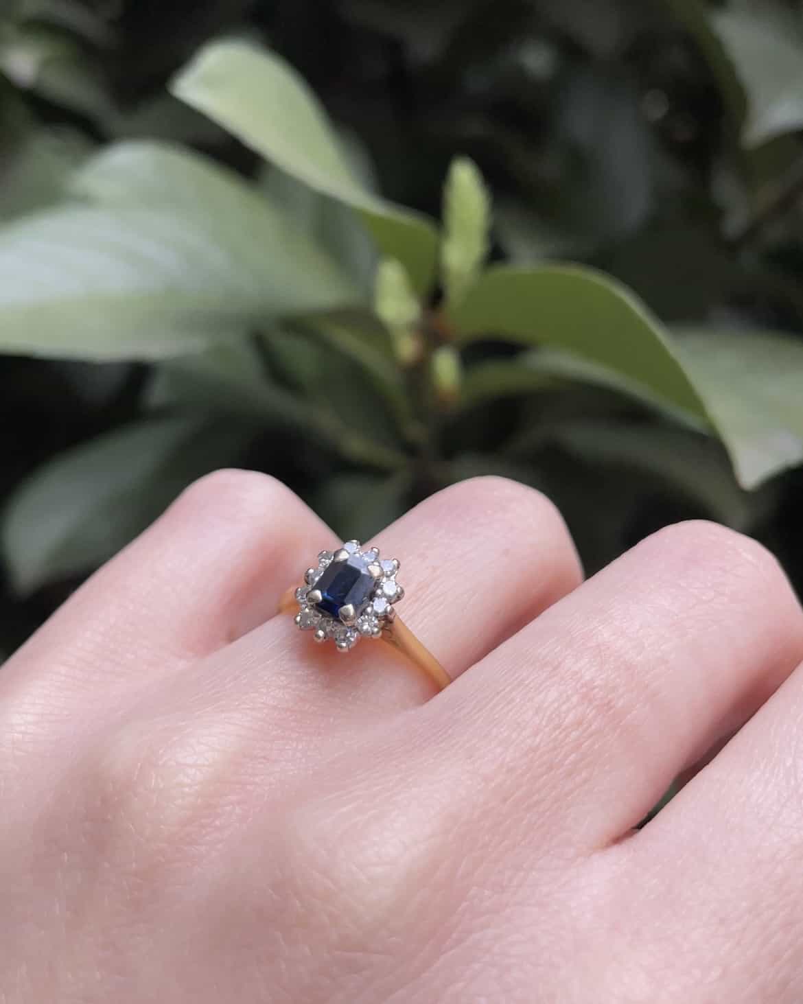 Bague Marguerite Saphir & Diamants "Olivia" - Elliade Paris