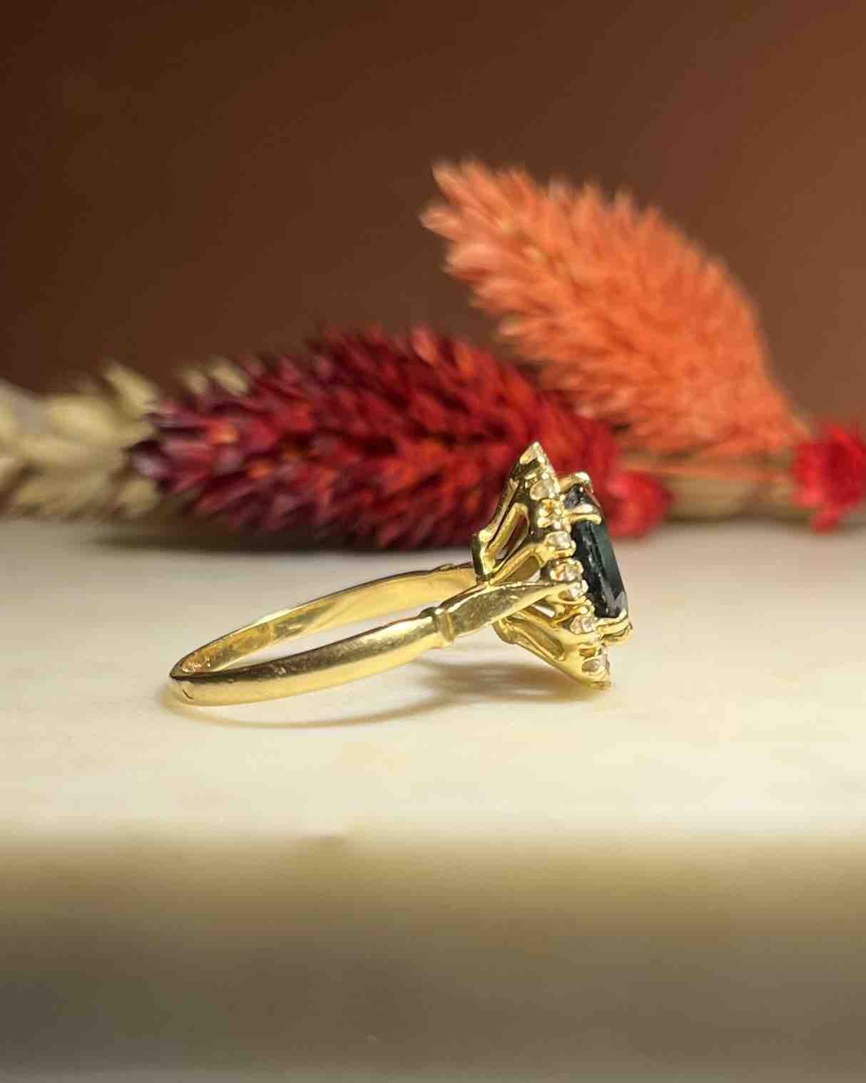 Bague Marguerite Saphir & Diamants "Rosana" - Elliade Paris