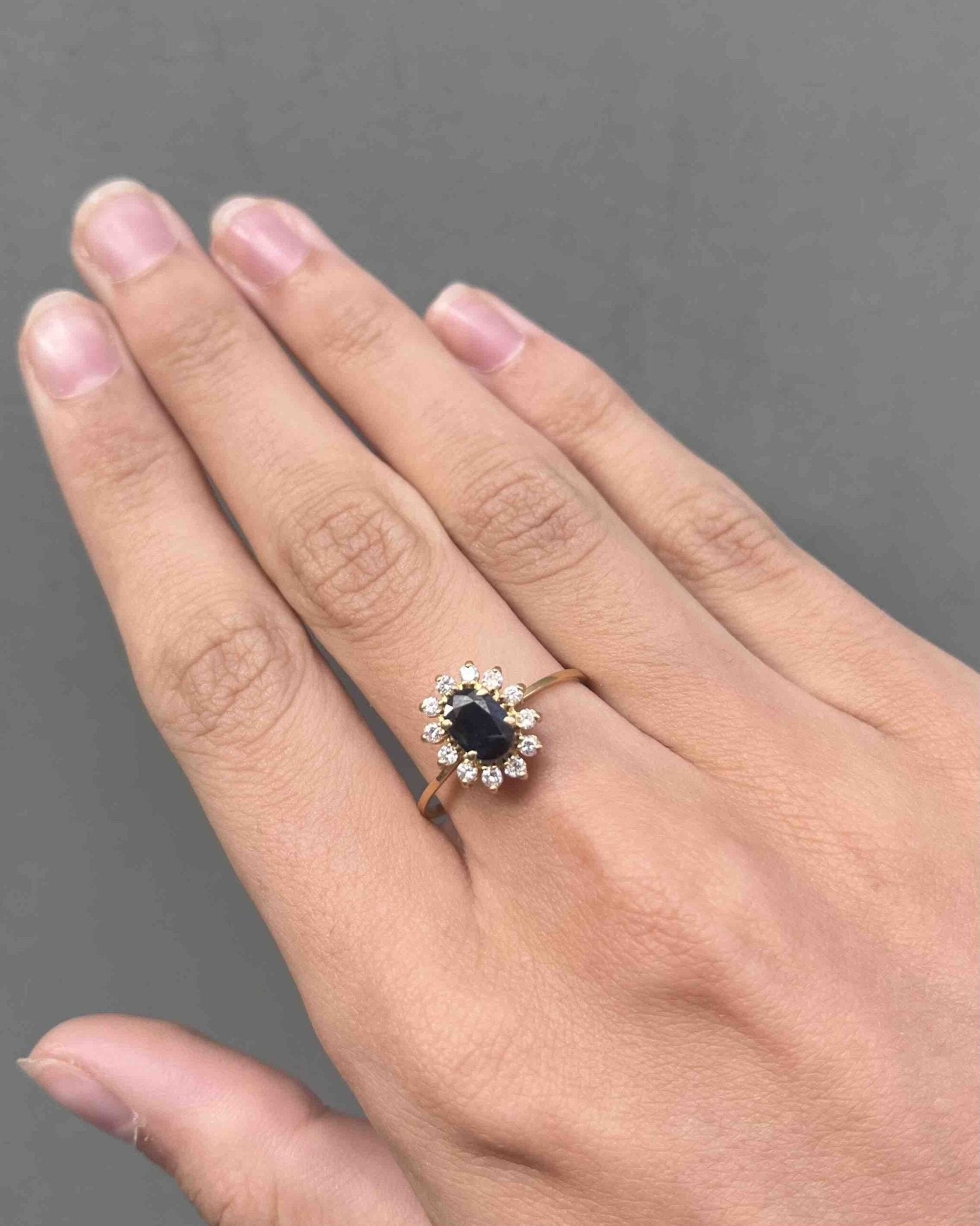 Bague Marguerite Saphir & Diamants "Ryma" - Elliade Paris