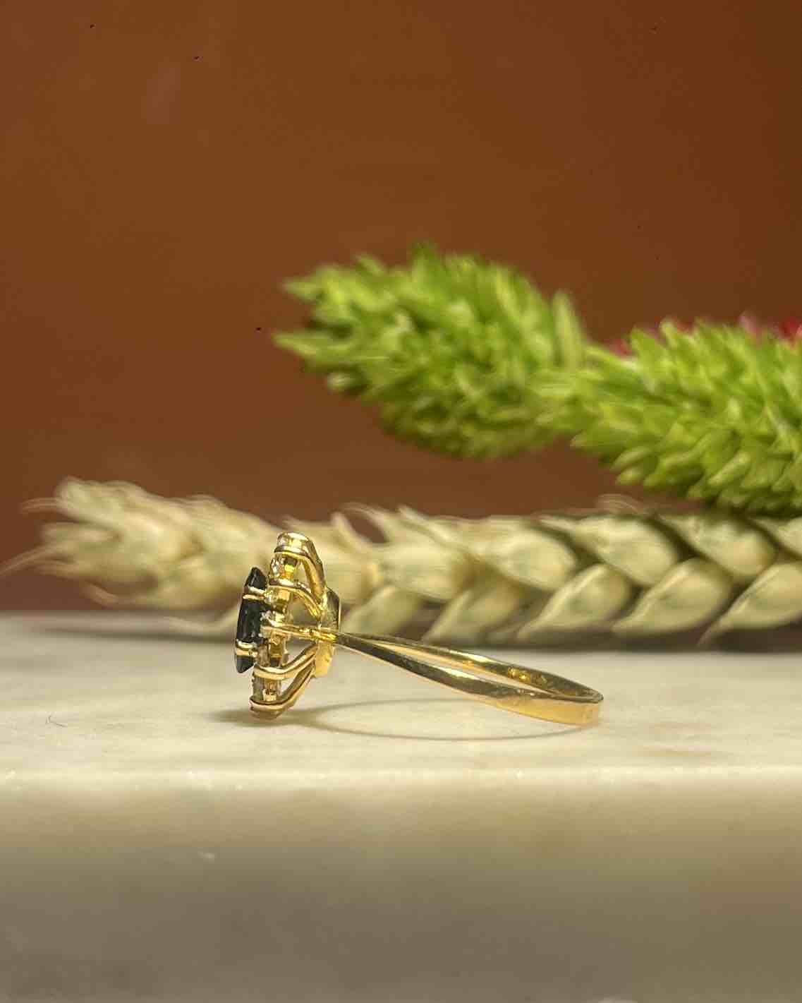 Bague Marguerite Saphir & Diamants "Ryma" - Elliade Paris