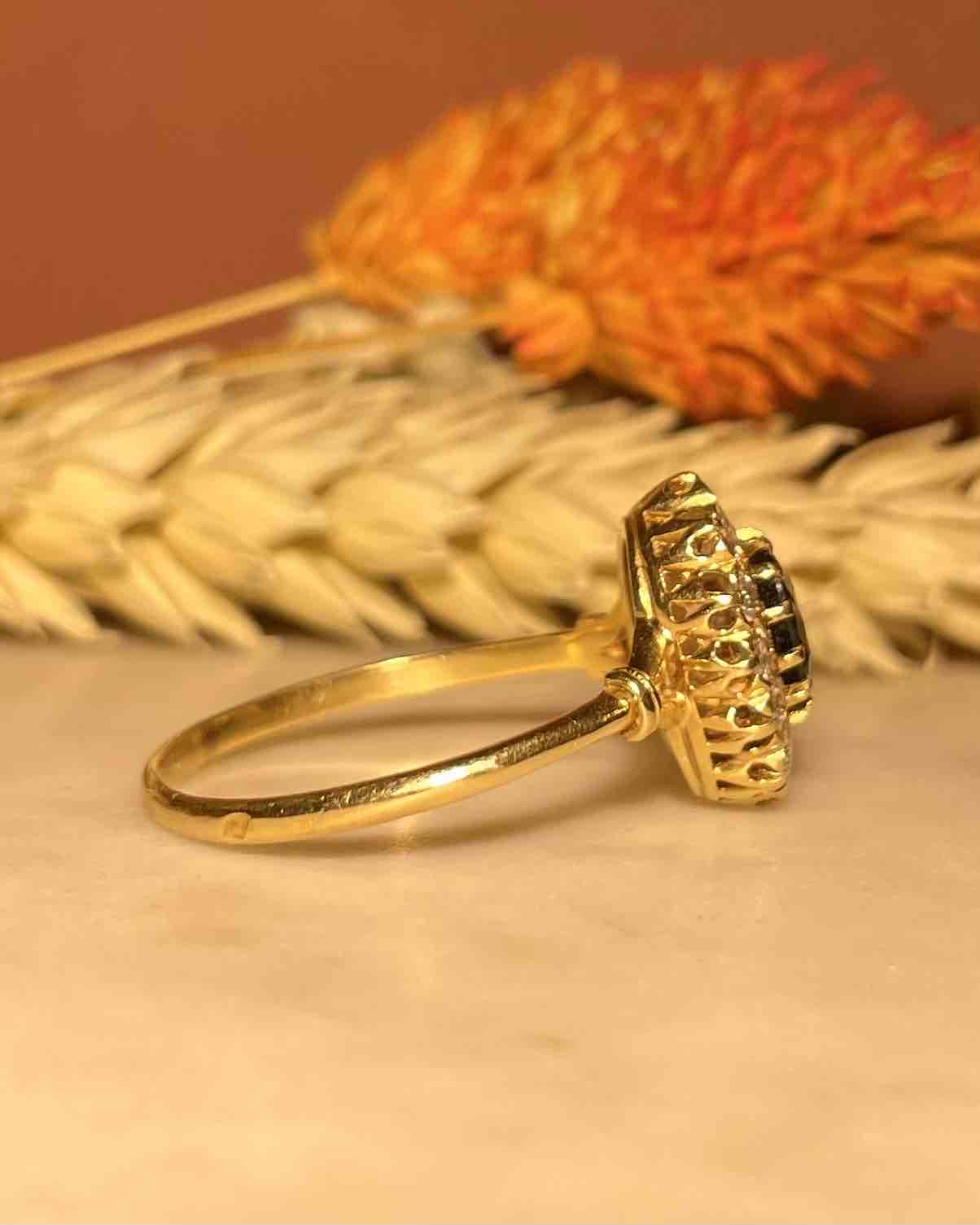 Bague Marguerite Saphir & Diamants "Sanara" - Elliade Paris