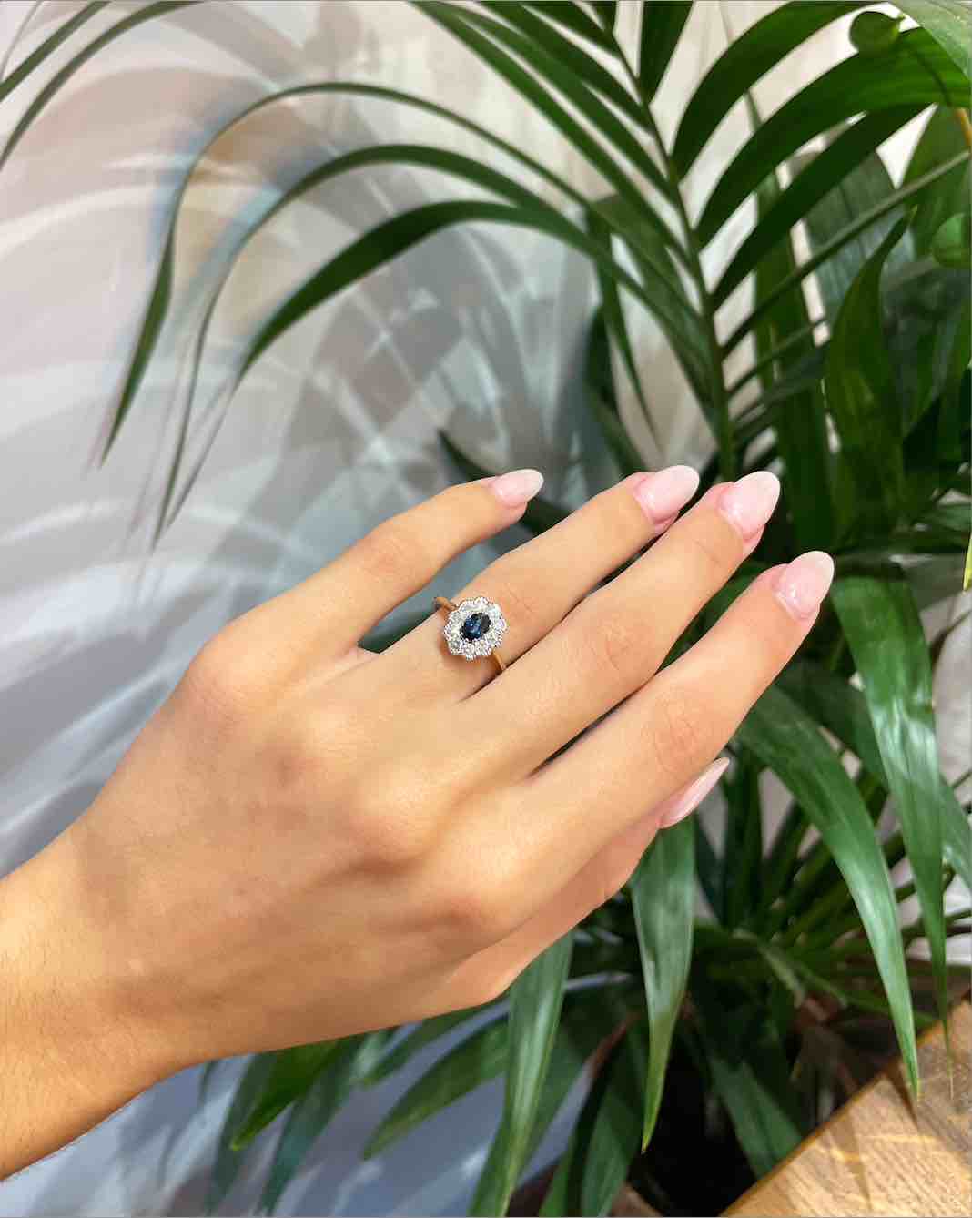Bague Marguerite Saphir & Diamants "Siobhan" - Elliade Paris