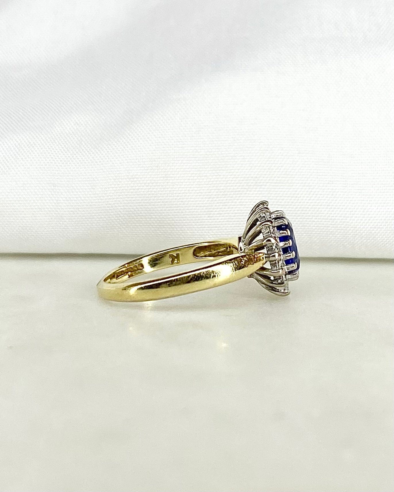 Bague Marguerite Saphir & Diamants "Sonia" - Elliade Paris