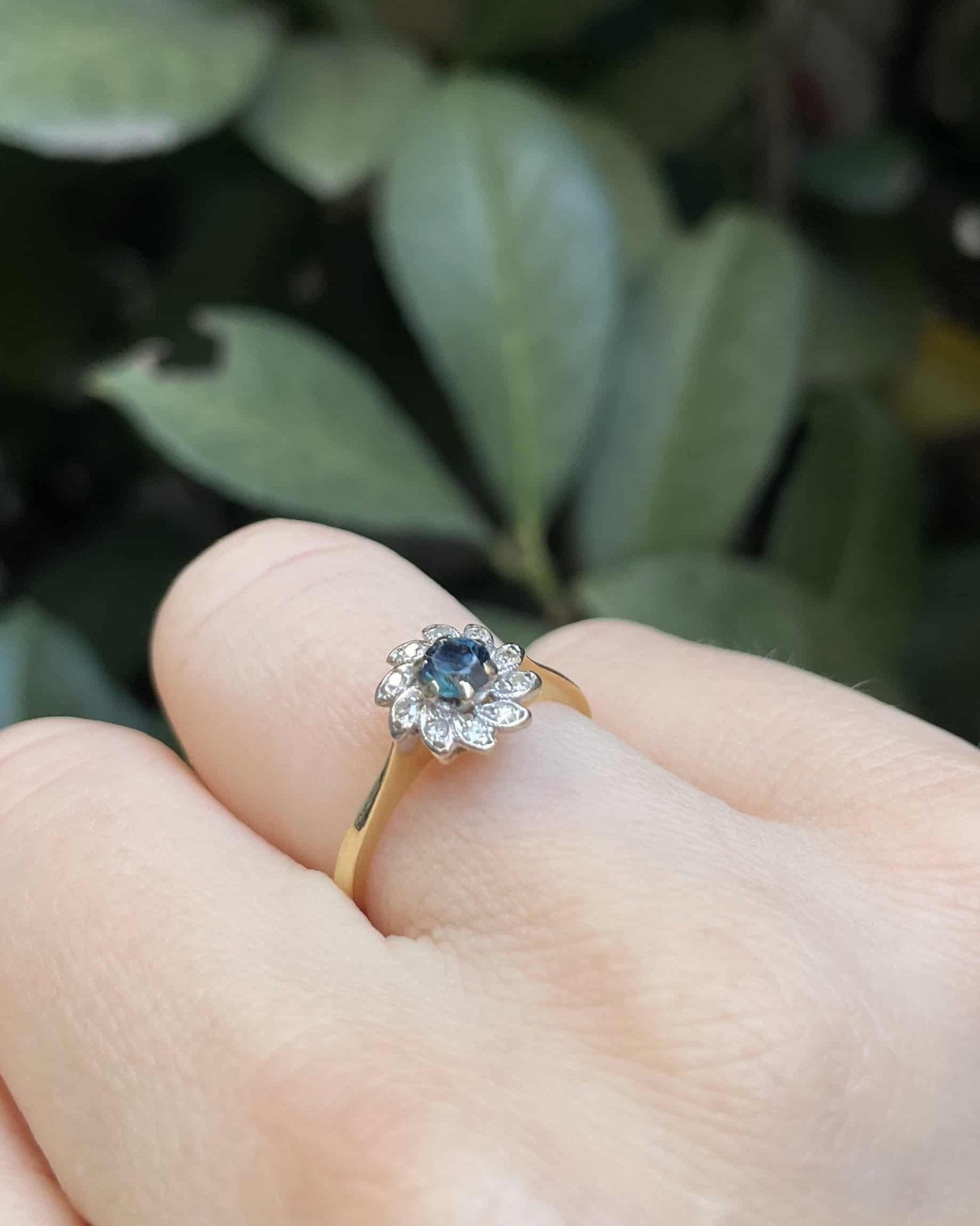 Bague Marguerite Saphir & Diamants "Tessa" - Elliade Paris