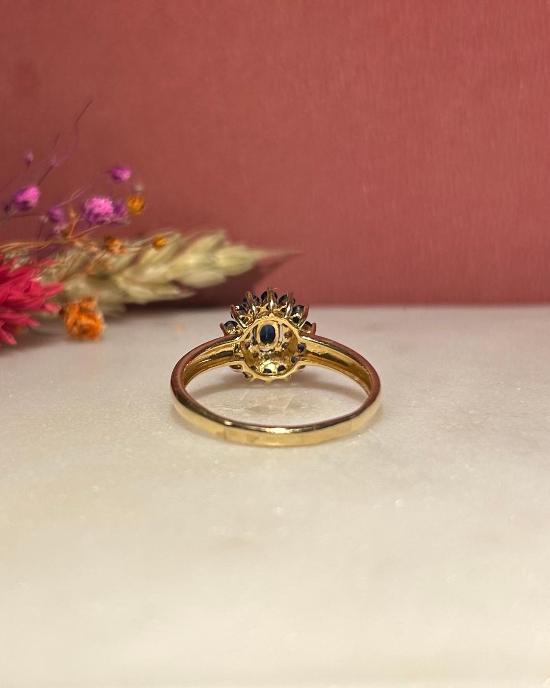 Bague Marguerite Saphirs & Diamants "Ellen" - Elliade Paris