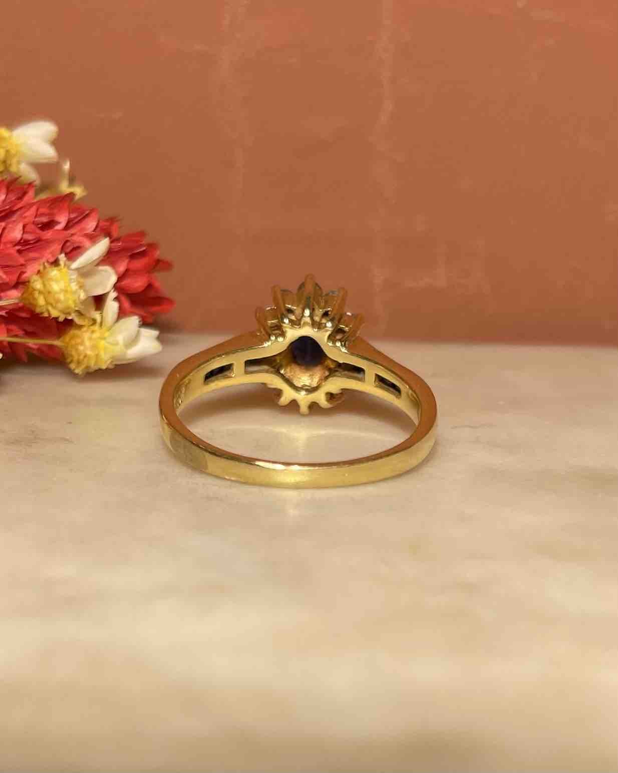 Bague Marguerite Saphirs et Diamants "Isabel" - Elliade Paris