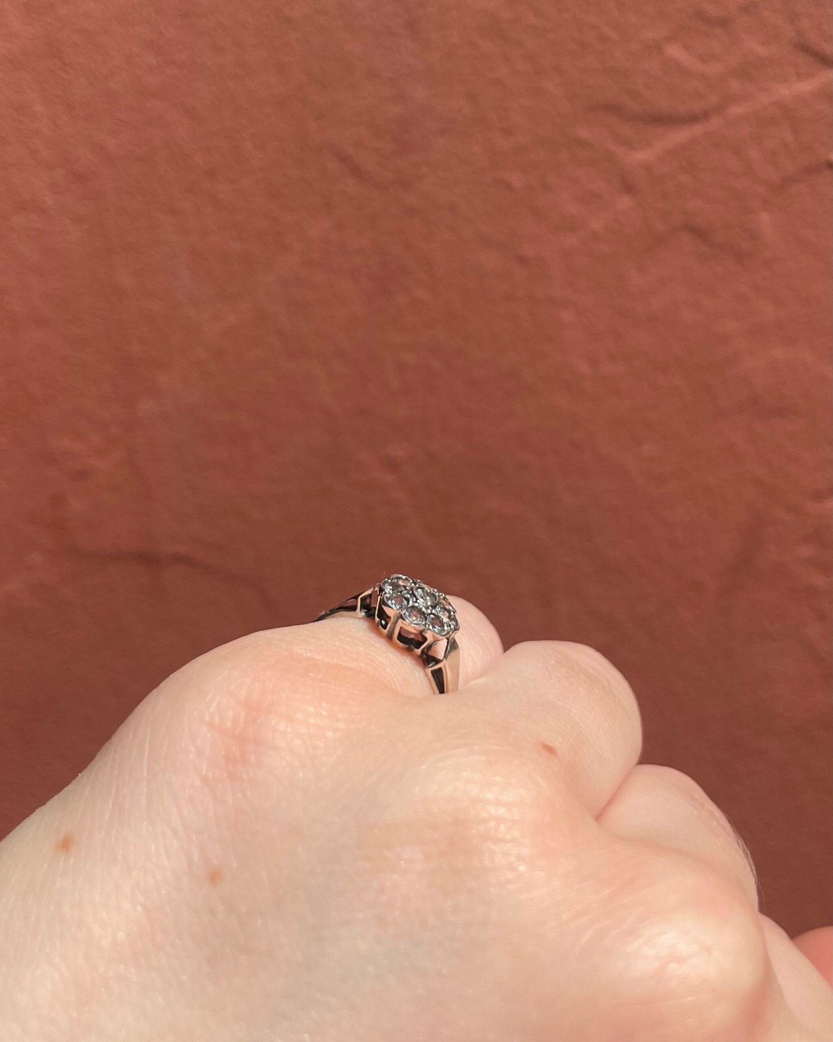 Bague Marguerite Style Art - Deco Diamants "Lianna" - Elliade Paris