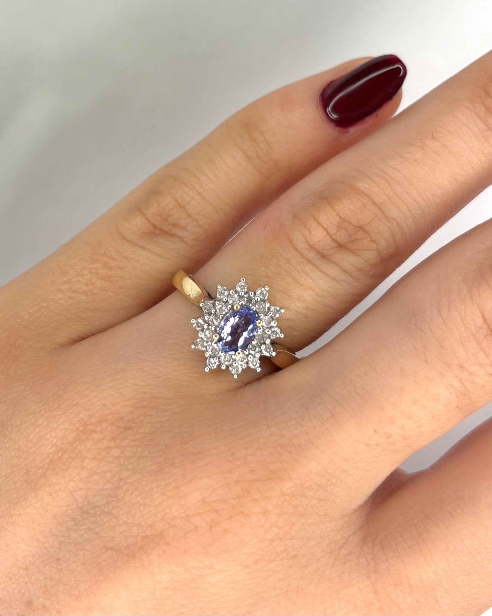 Bague Marguerite Tanzanite 0.42 carat & Diamants 0.24 carat "Séréna" - Elliade Paris