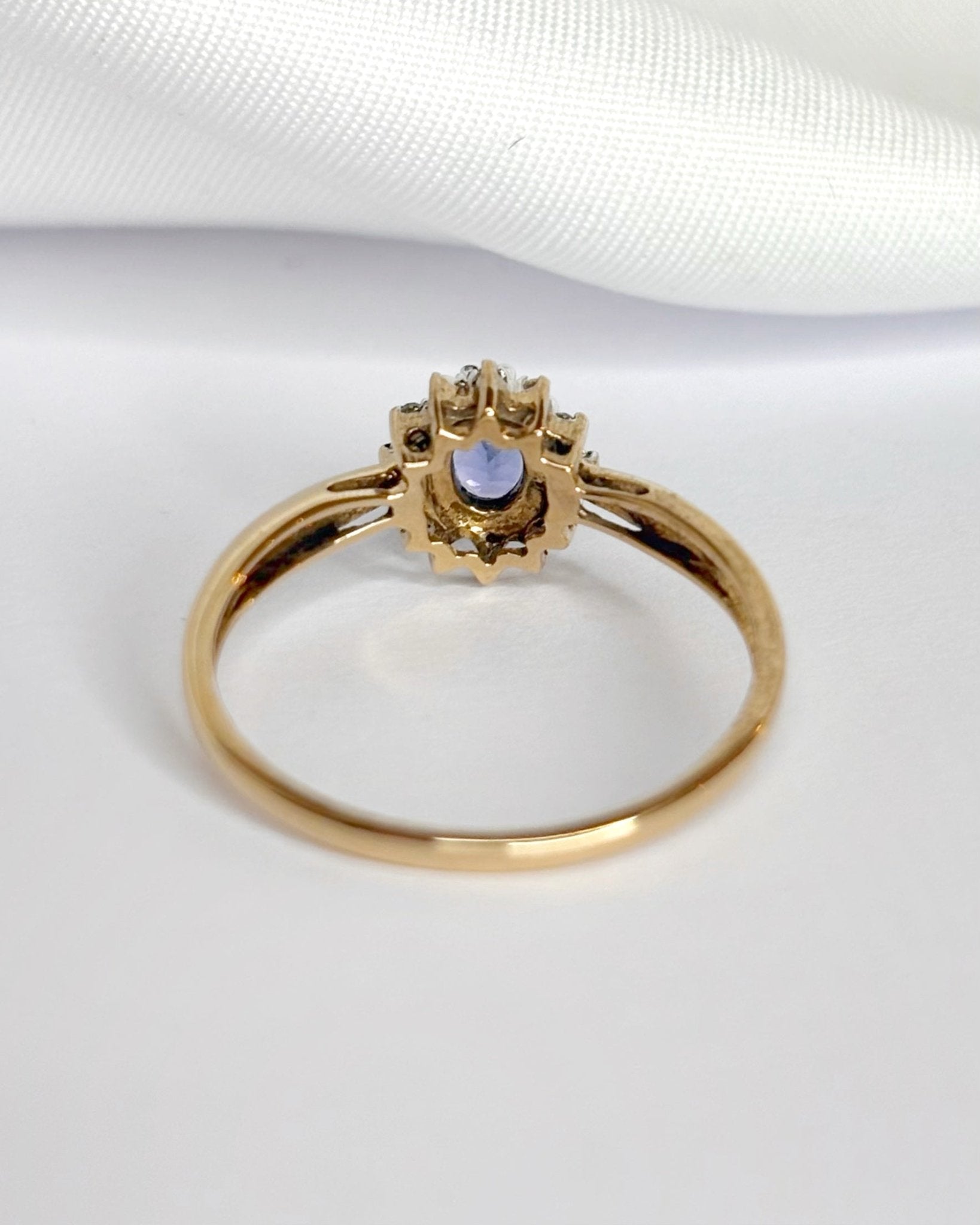 Bague Marguerite Tanzanite 0.60 carat & Diamants "Christelle" - Elliade Paris