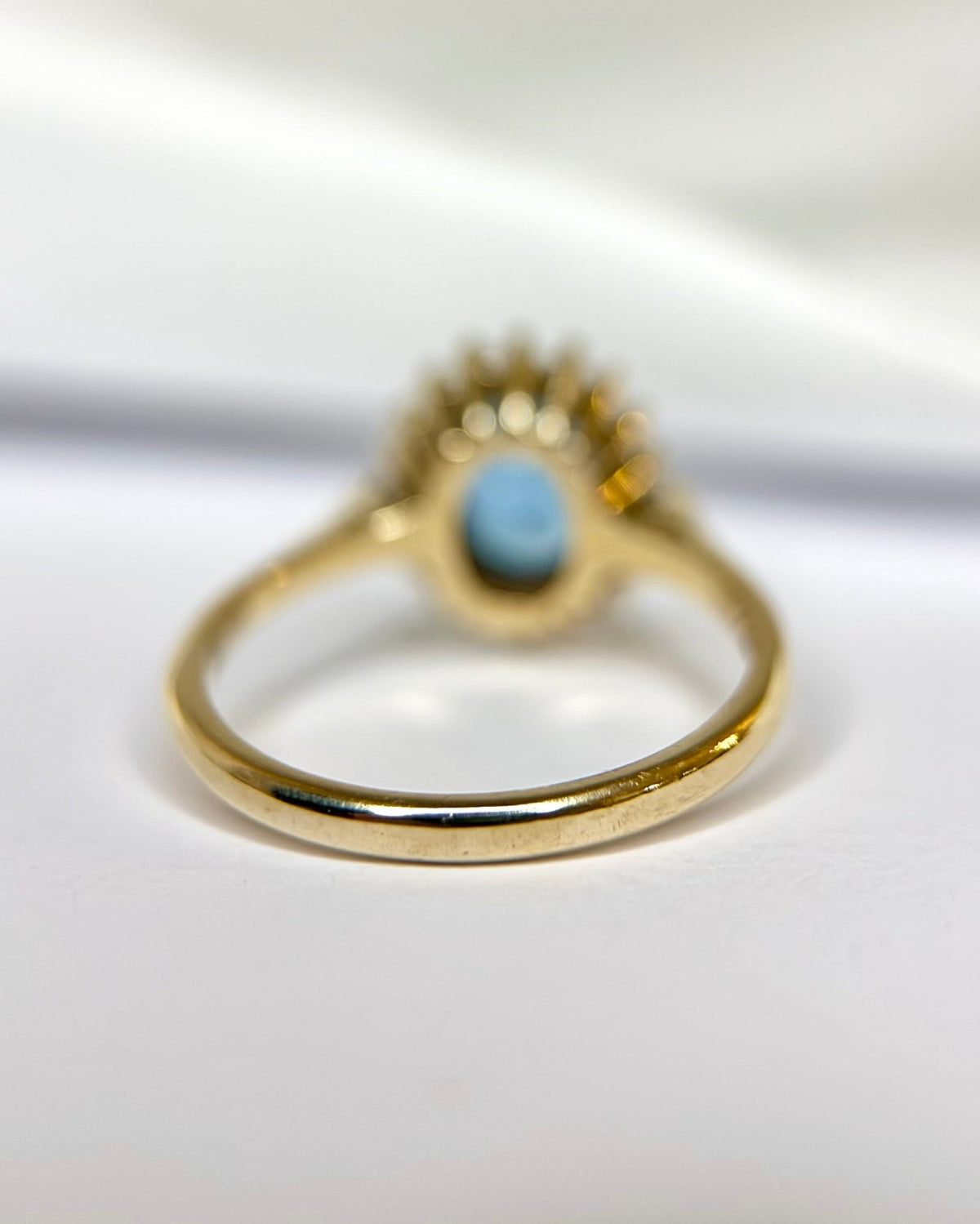 Bague Marguerite Topaze Swiss Blue 1.70 carat & Diamants "Manuela" - Elliade Paris