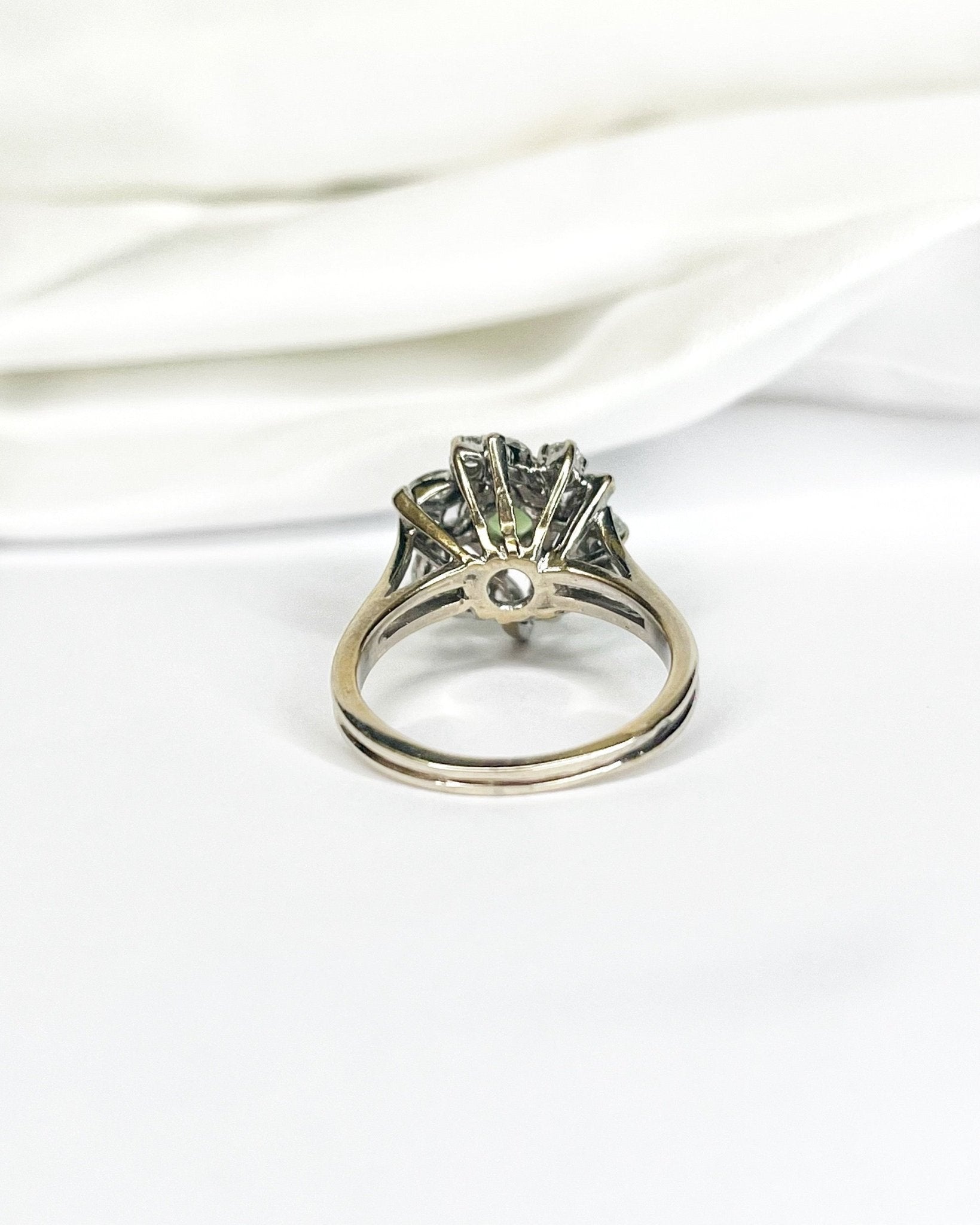 Bague Marguerite Tourmaline 0.91 carat & Diamants 0.66 carat "Joanne" - Elliade Paris