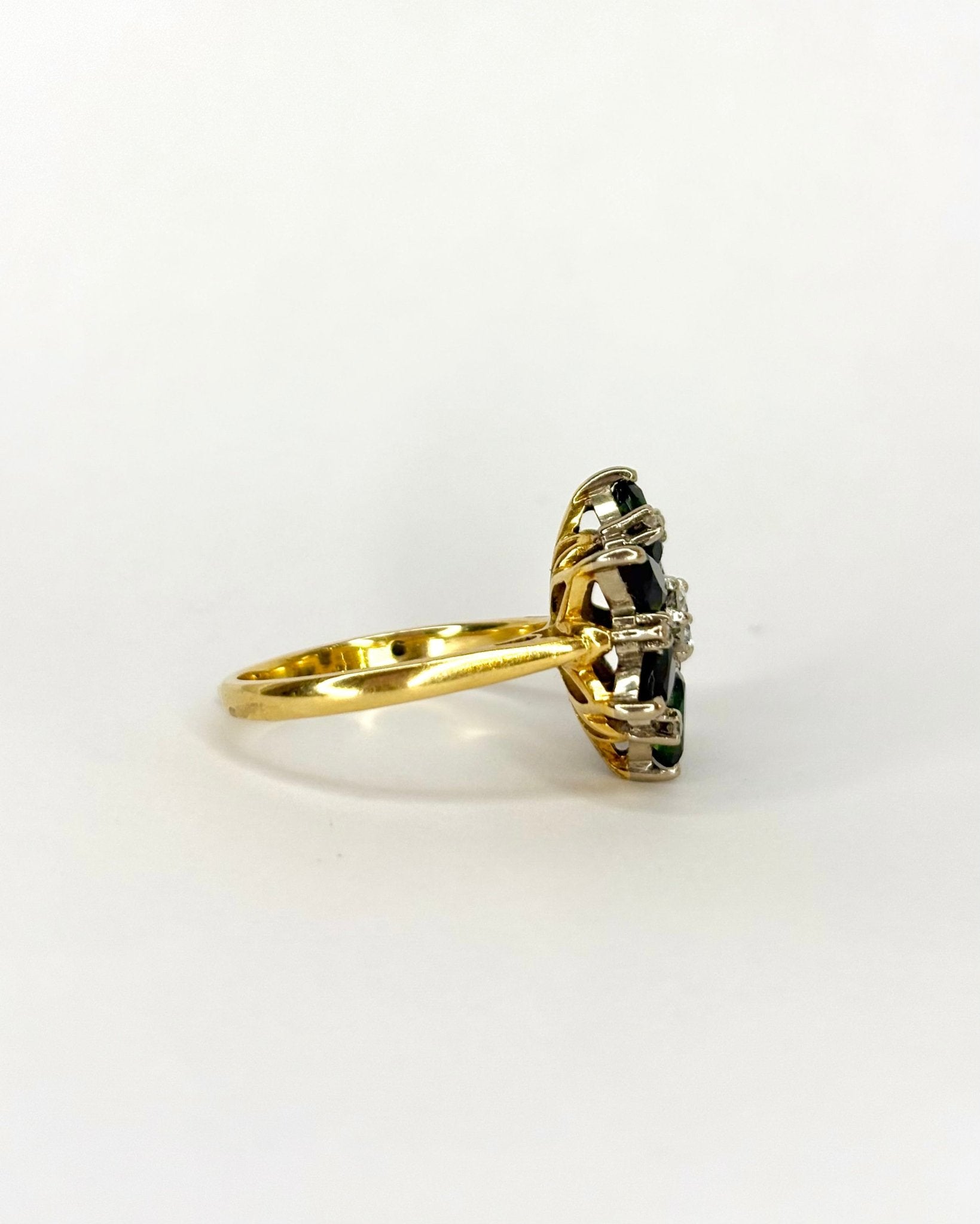 Bague Marguerite Tourmaline 2.5 carats & Diamants 0.23 carat "Nadège" - Elliade Paris